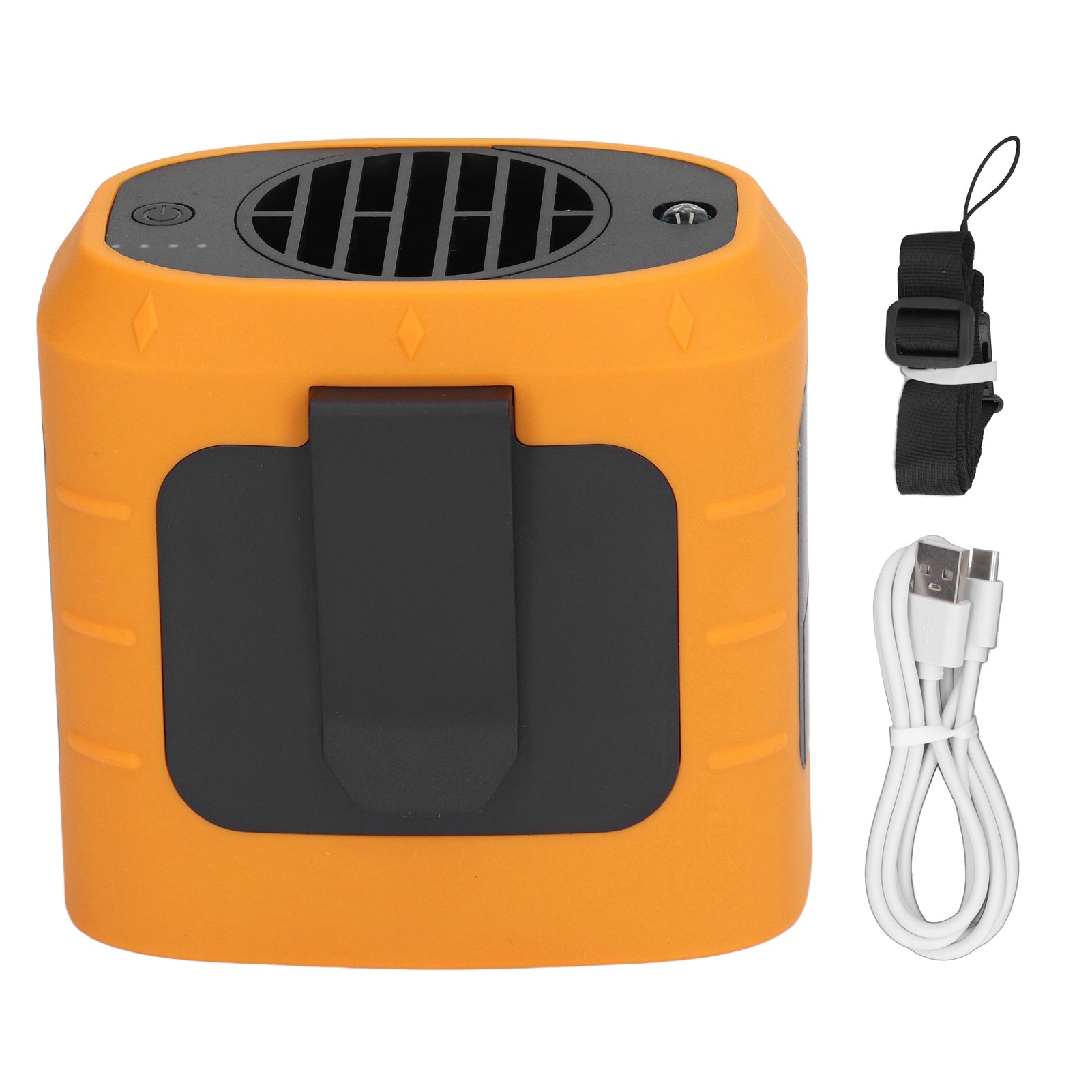 Mini Ventilateur Portable À Porter Autour Du Cou, 3 Vitesses, Flux D'Air Puissant, Batterie 8000 Mah, Alimentation Usb (orange)