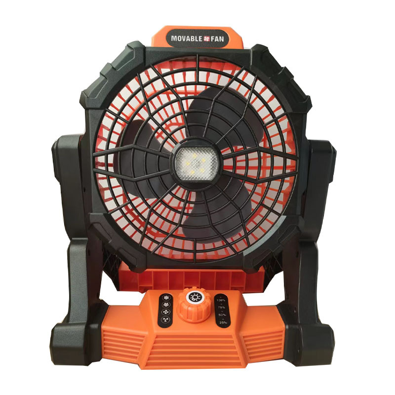 Ventilateur De Camping Portable Rechargeable X25, Lampe Torche Puissante, Éventée, À Suspendre À Une Tente Ou À Suspendre Au Camping, Orange