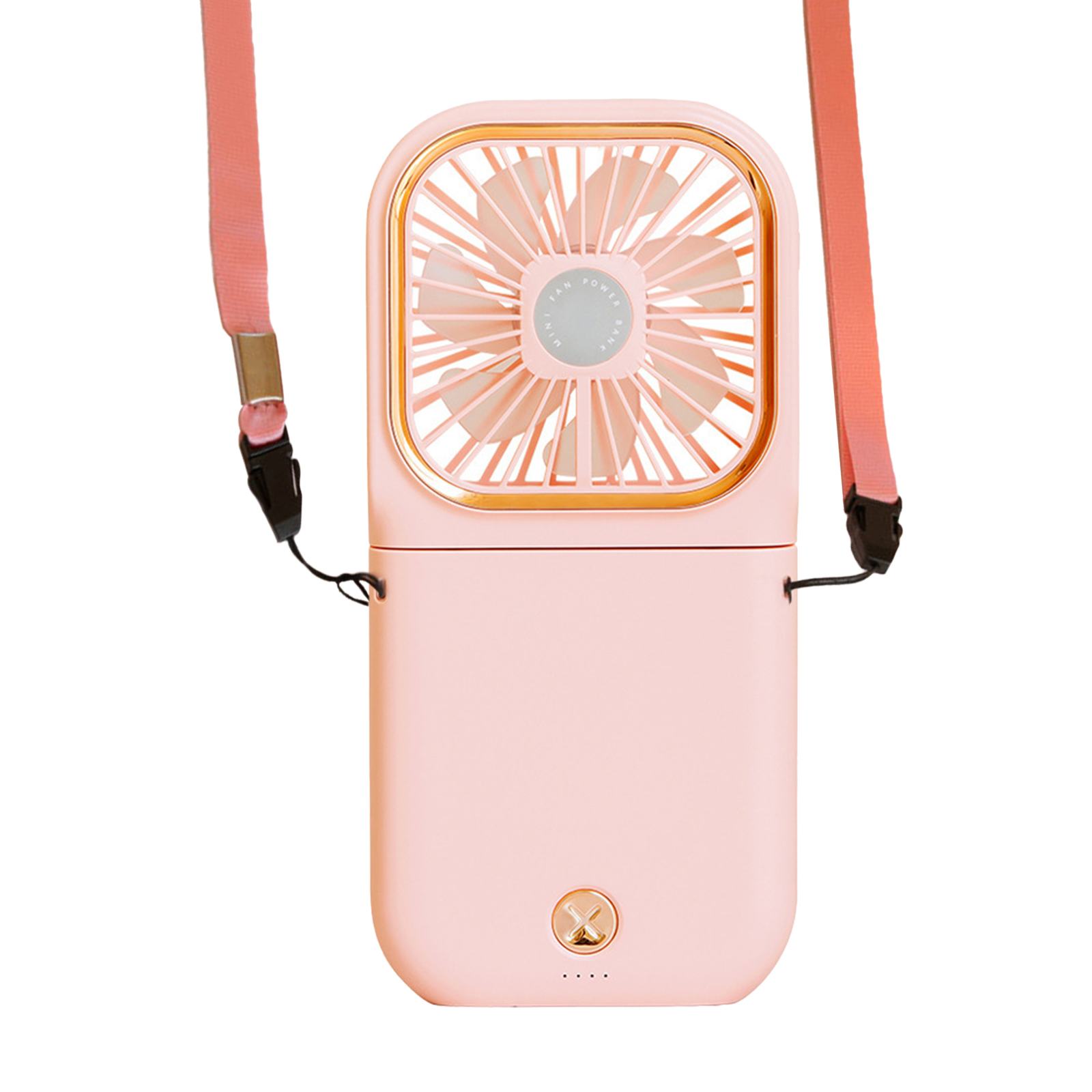 Ventilateur Pliable Portable, Tour De Cou/à Main (rose)