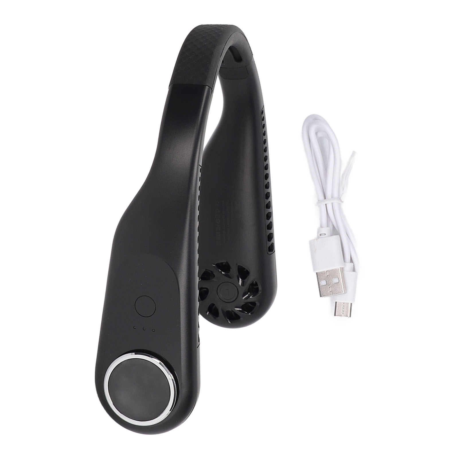 Ventilateur De Cou Suspendu, 3 Modes, Usb, Batterie 3600 Mah, Angle Réglable, Silencieux (noir)