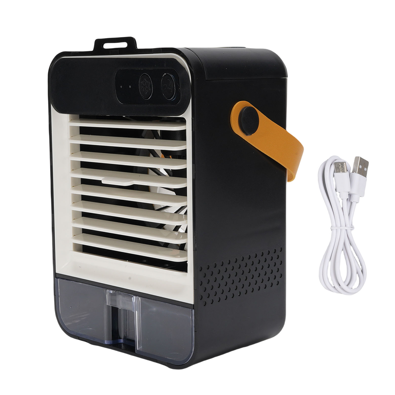 Climatiseur 3 Vitesses 100 Ml Silencieux, Ventilateur De Bureau Avec Miroir De Maquillage Intégré (noir)