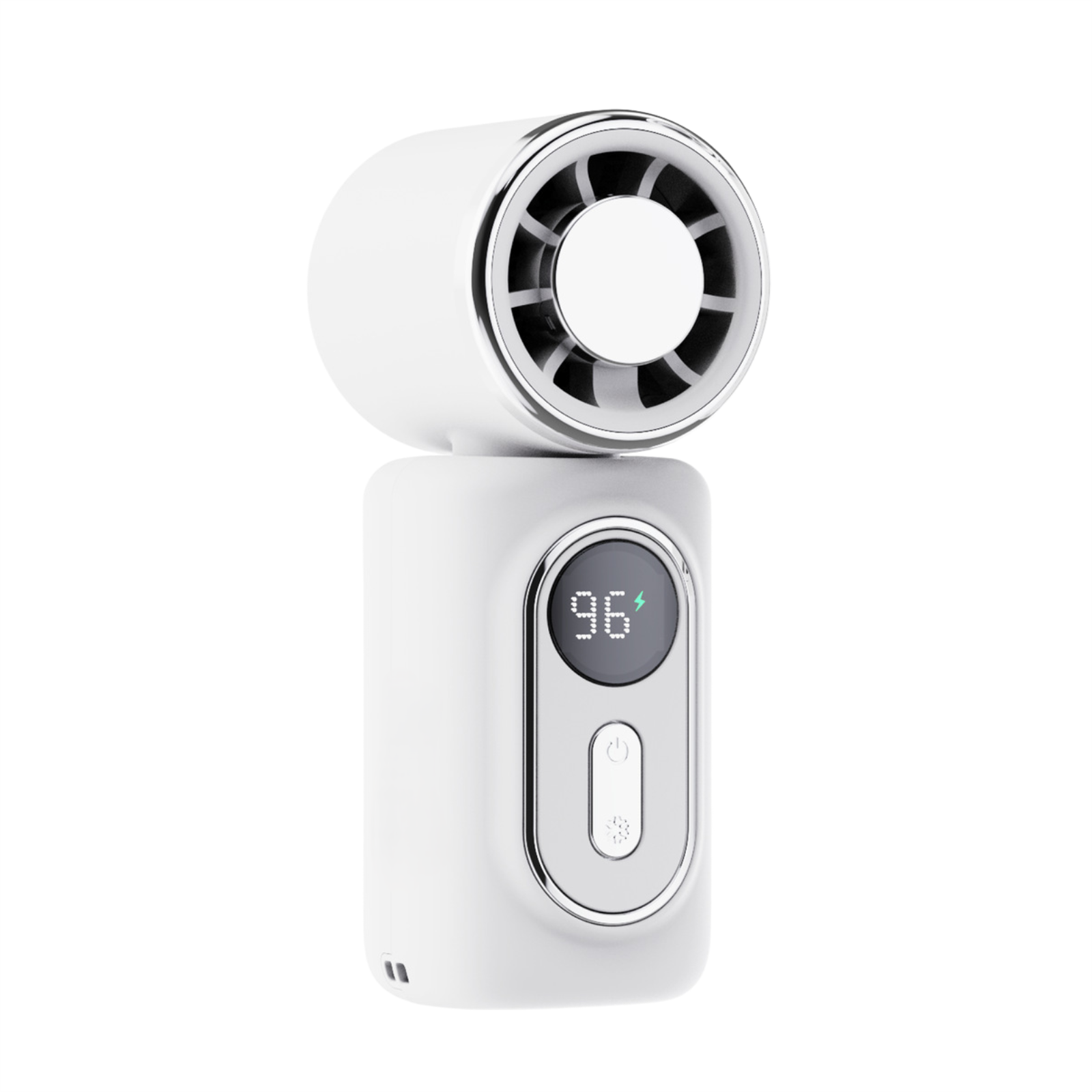 Ventilateur Rechargeable Sans Pales Avec Pince, Base Rotative 180°, Silencieux (trois Pièces, Blanc)
