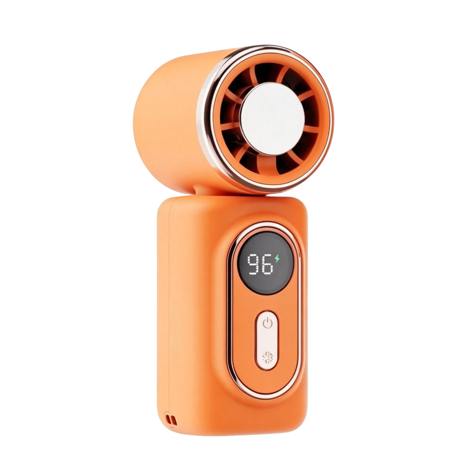 Ventilateur Sans Pales Rechargeable À Pince, Base Rotative 180°, Silencieux, (trois Pièces, Orange)