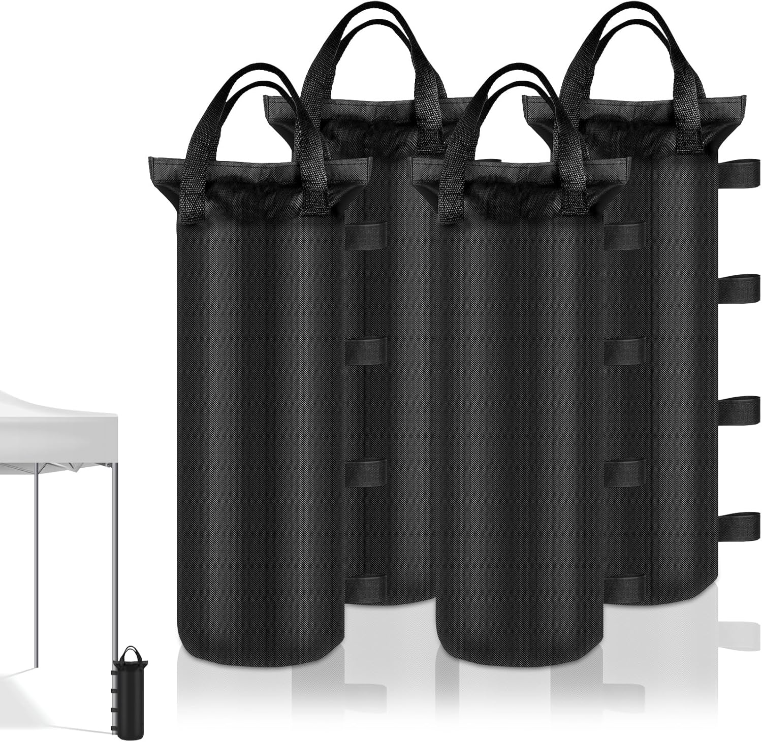 Sandsäcke: Extra Große Und Robuste Stabilisierungsgewichte Für Pavillon-, Sonnenschirm- Und Sonnenschutzbeine – Schwarz 6x20