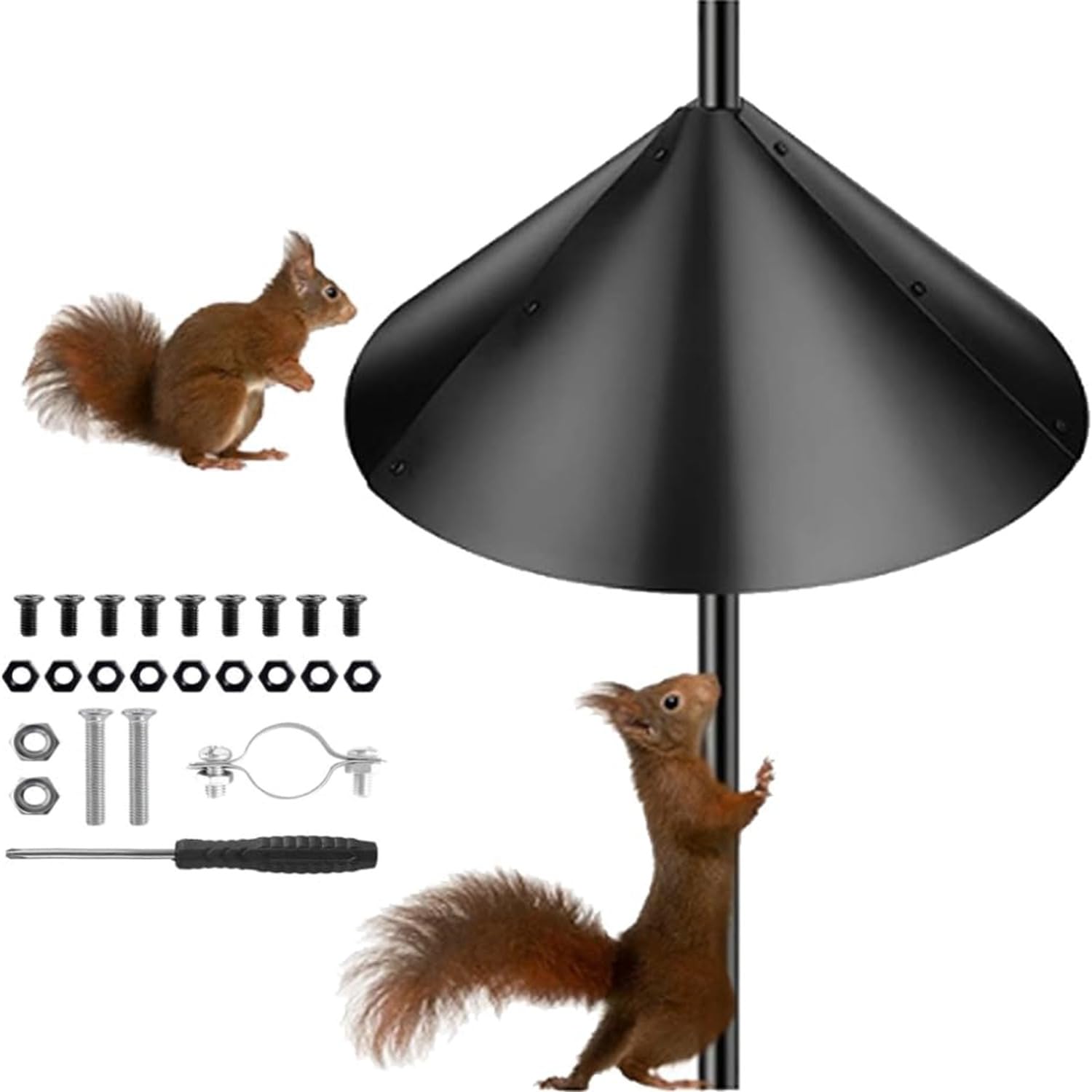 Eichhörnchenschutz Für Vogelfutterhäuschen Im Freien (48 Cm Durchmesser) – Robuste Kunststoffkappe Schützt Samen Vor Schädlingen Für Gartenliebhaber
