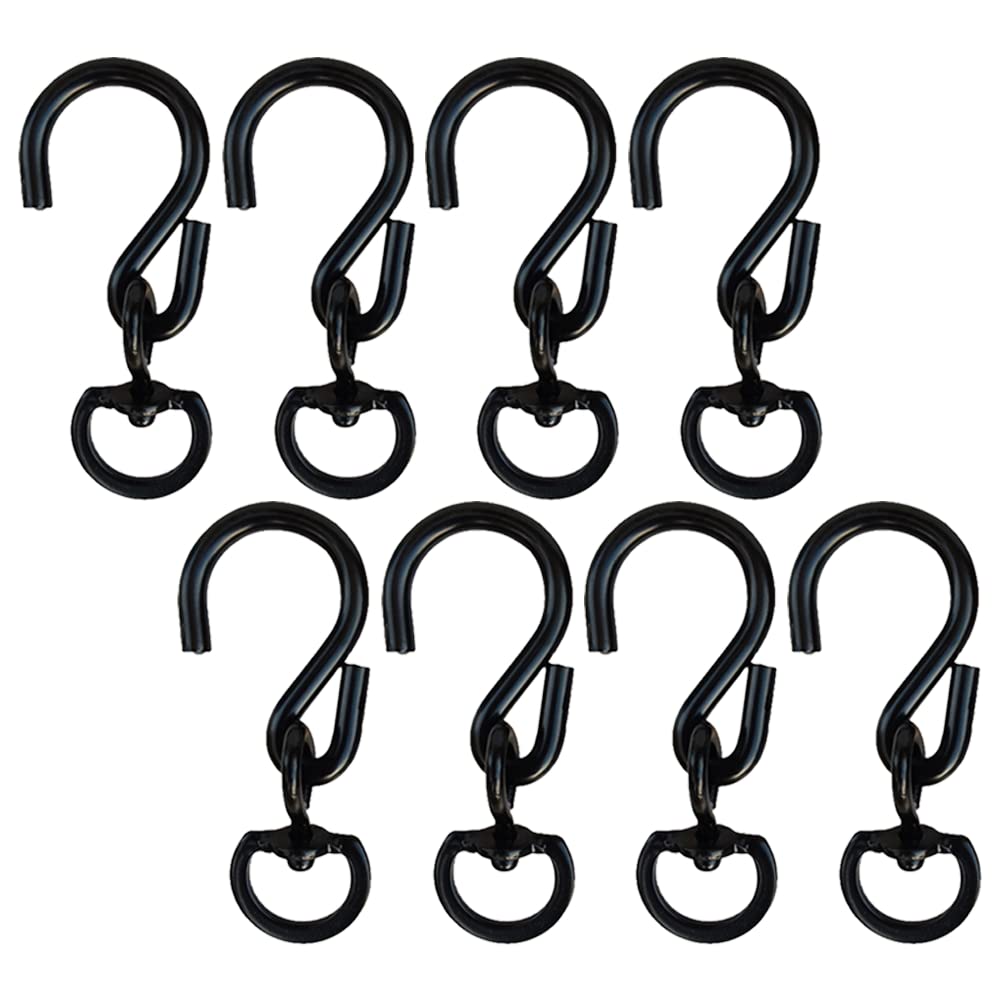 Schwenkbare Pflanzenhaken: Tragkraft 22,7 Kg (50 Lb), Robustes Schwenkdesign, Stilvolle Schwarze Oberfläche, 8er-set Zum Präsentieren Von Zimmerpflanzen Und Zur Dekoration.