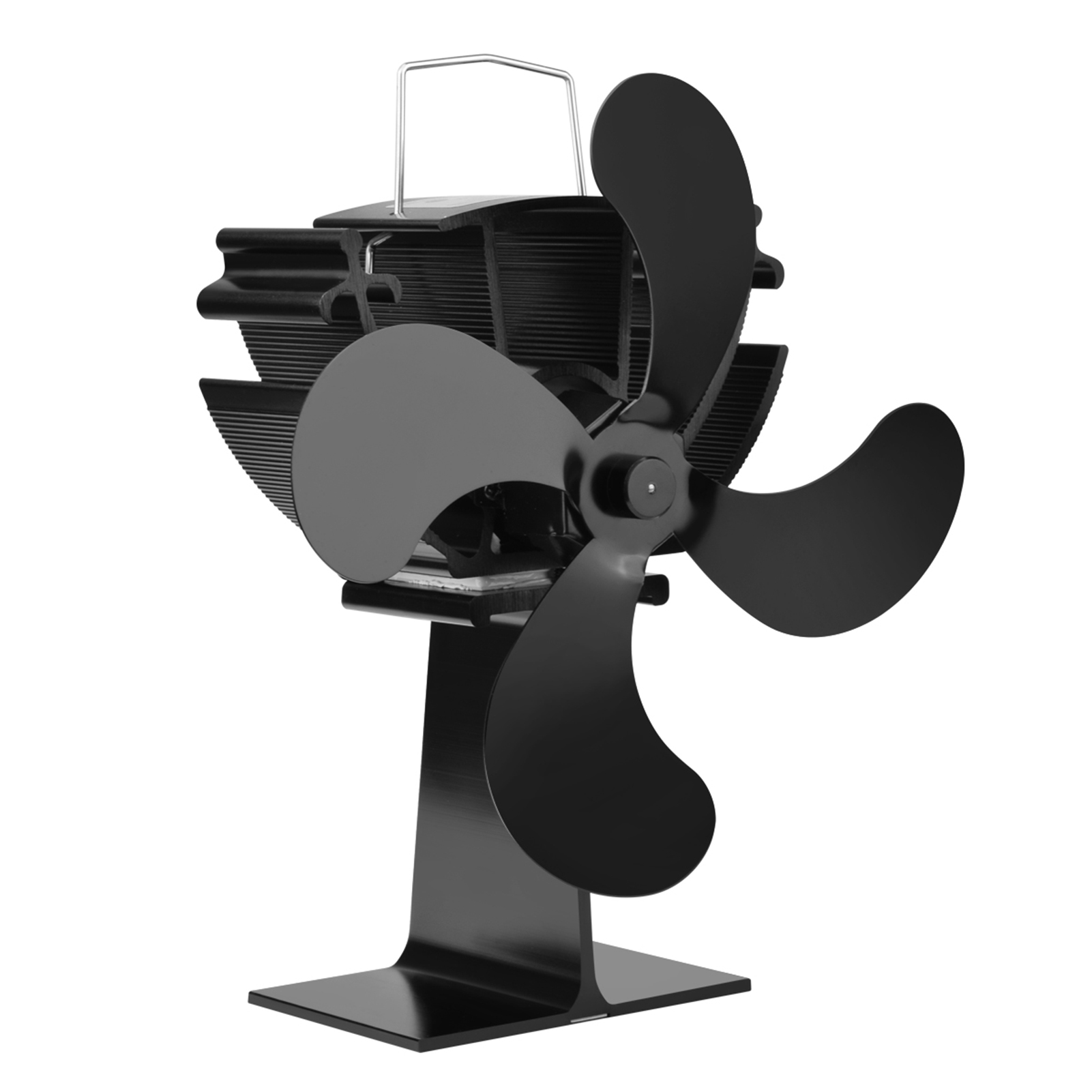 Ventilateur De Poêle À 4 Pales Silencieux, Alimenté Par La Chaleur, Compatible Avec Les Poêles À Gaz, À Granulés, À Bois Ou À Bûches.