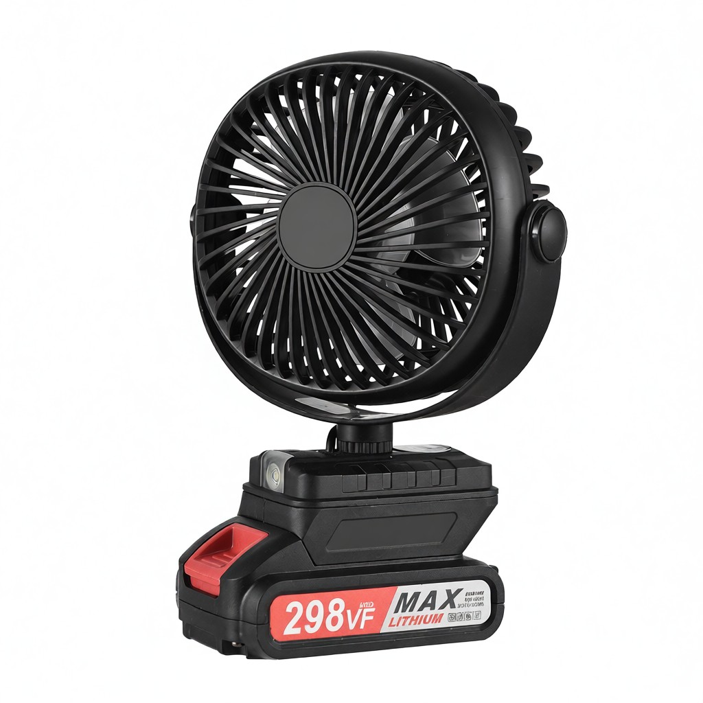 Mini Ventilateur Avec Batterie Au Lithium 1,5 Ah, Une Batterie Et Un Chargeur (norme Européenne 3a6+4h54+4d21)