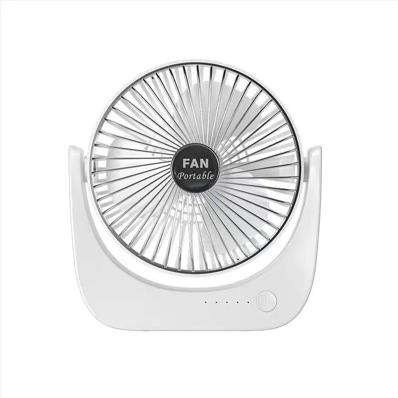 Ventilateur De Bureau Usb Rechargeable, Mini Ventilateur Électrique Silencieux De 15 Cm (6 Pouces) En Forme De U, Argent Brillant