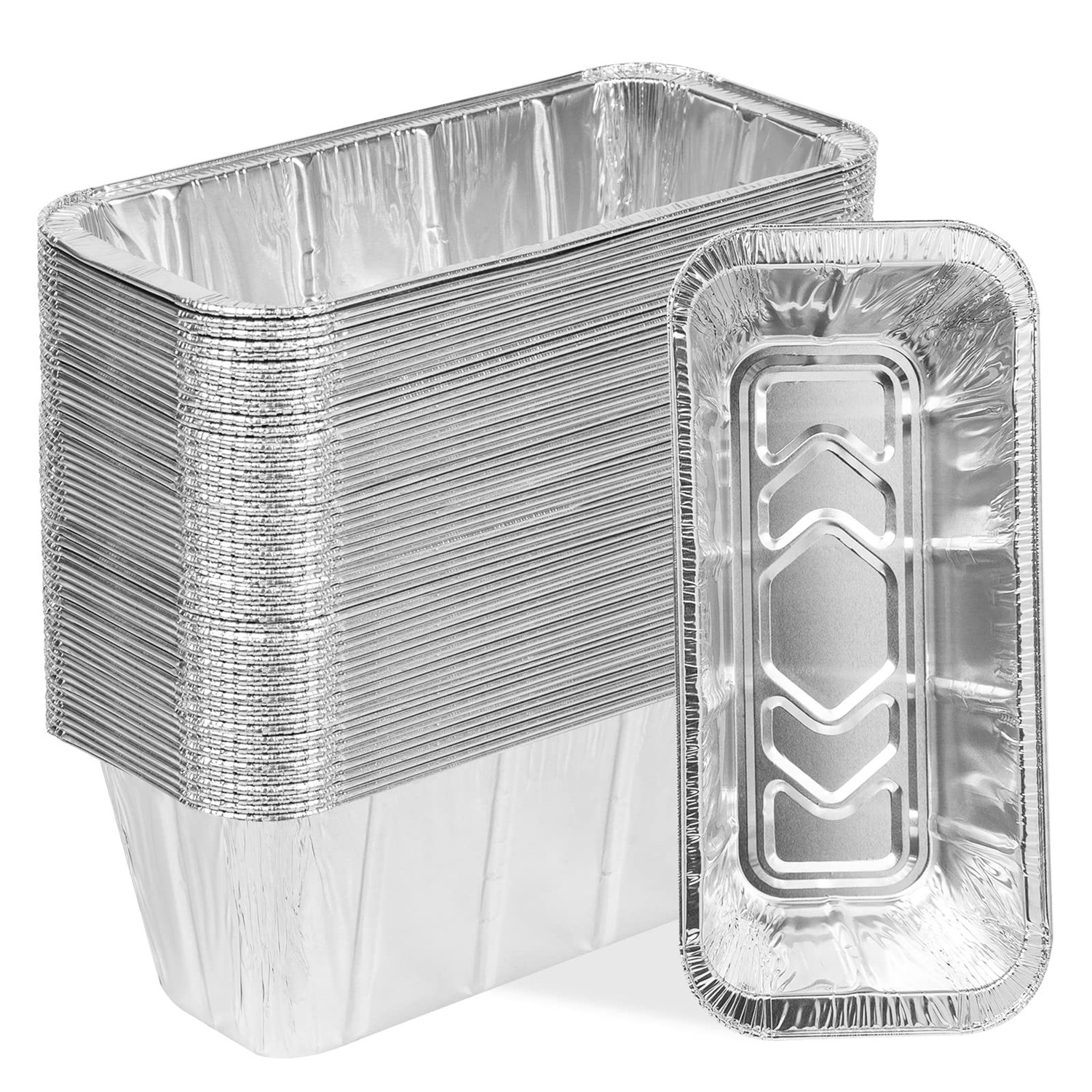 50 Blatt Aluminiumfolie Für Fettauffangschalen, 20 X 9,5 Cm, Widerstandsfähig, Geeignet Für Schwarze Kochfelder Und Grills.