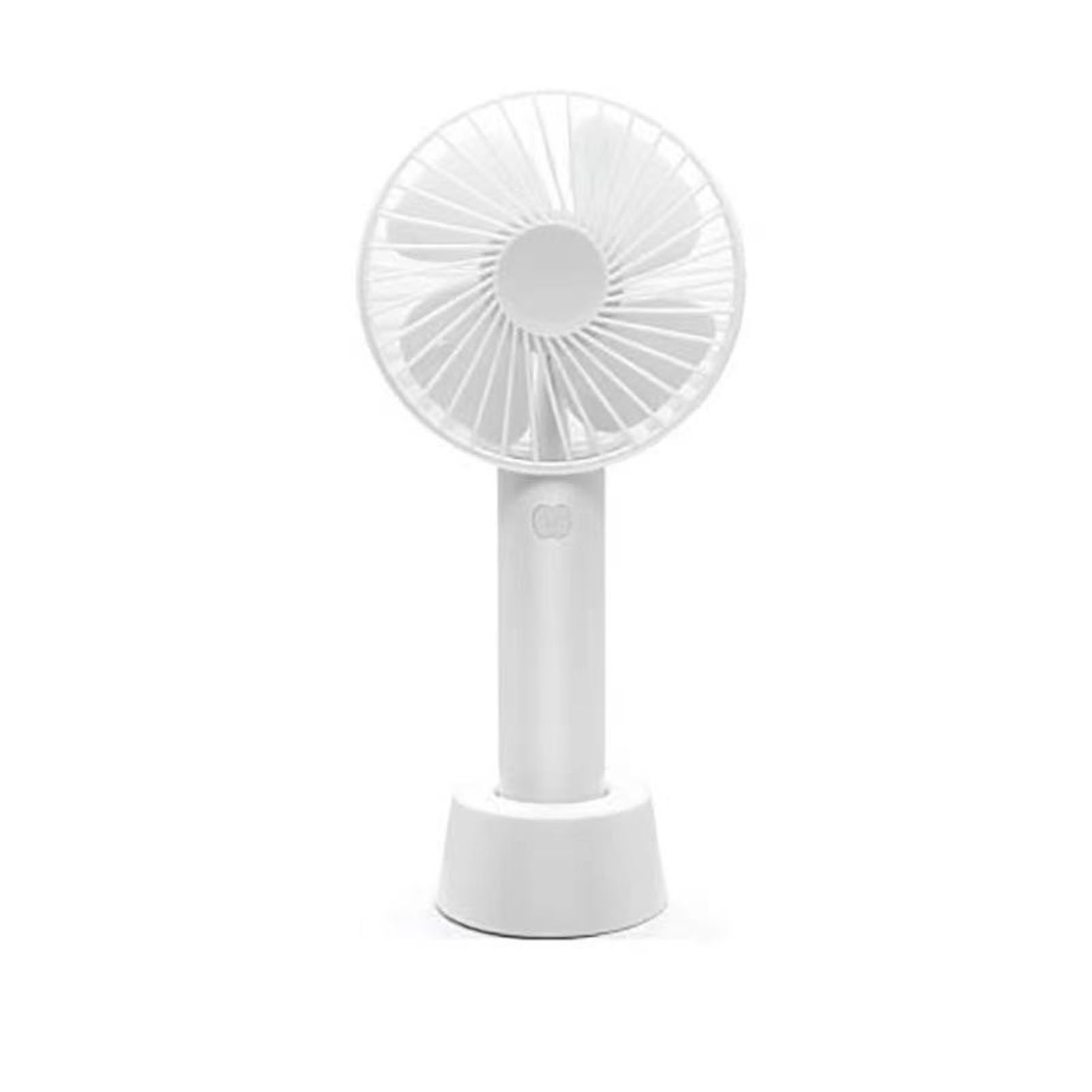 Ventilateur Portable Blanc Rechargeable Par Usb, 3 Vitesses, Batterie 1200 Mah, Puissant Et Compact, Idéal Pour La Maison Et Les Voyages.