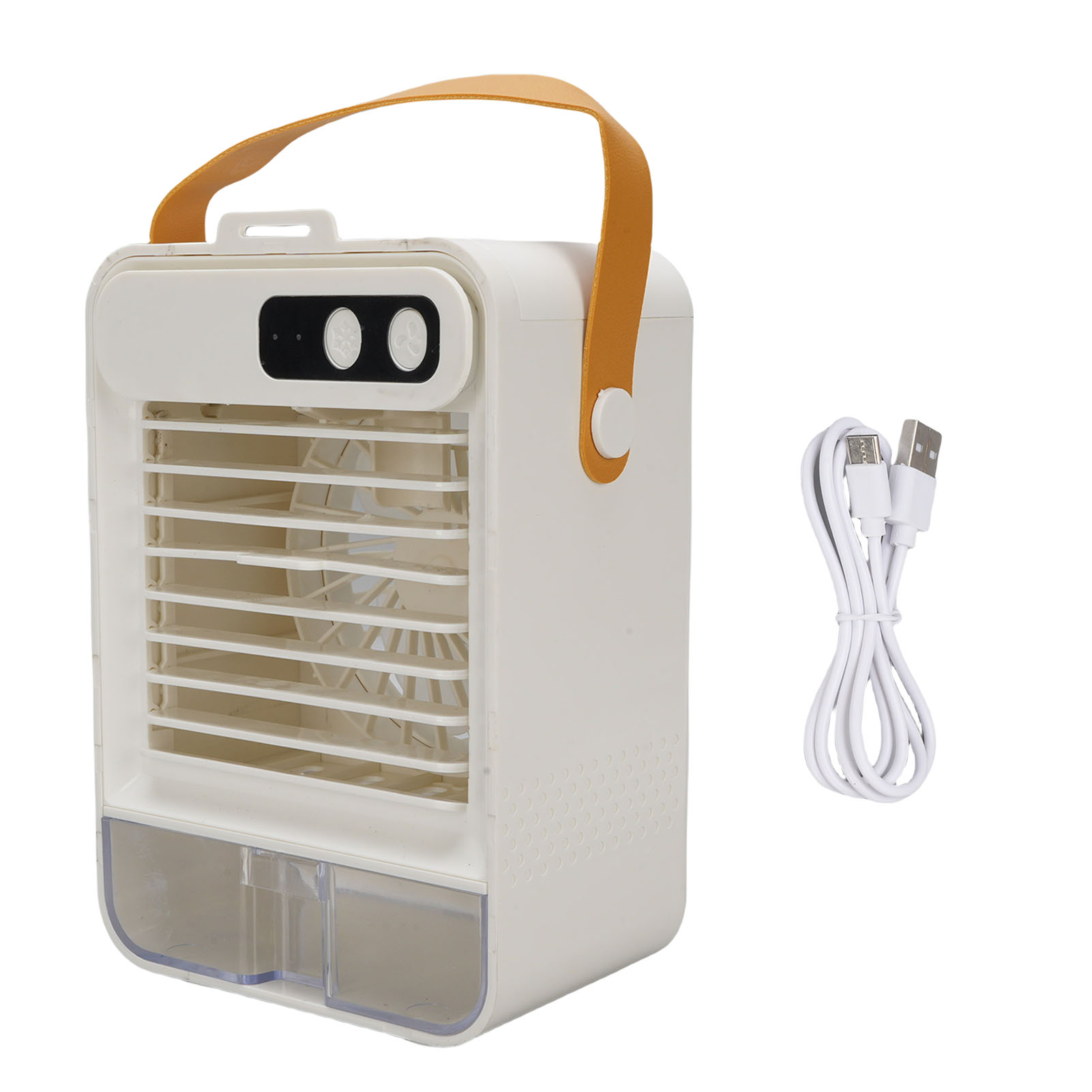 Climatiseur 3 Vitesses 100 Ml Silencieux, Ventilateur De Bureau Avec Miroir De Maquillage Intégré (blanc)