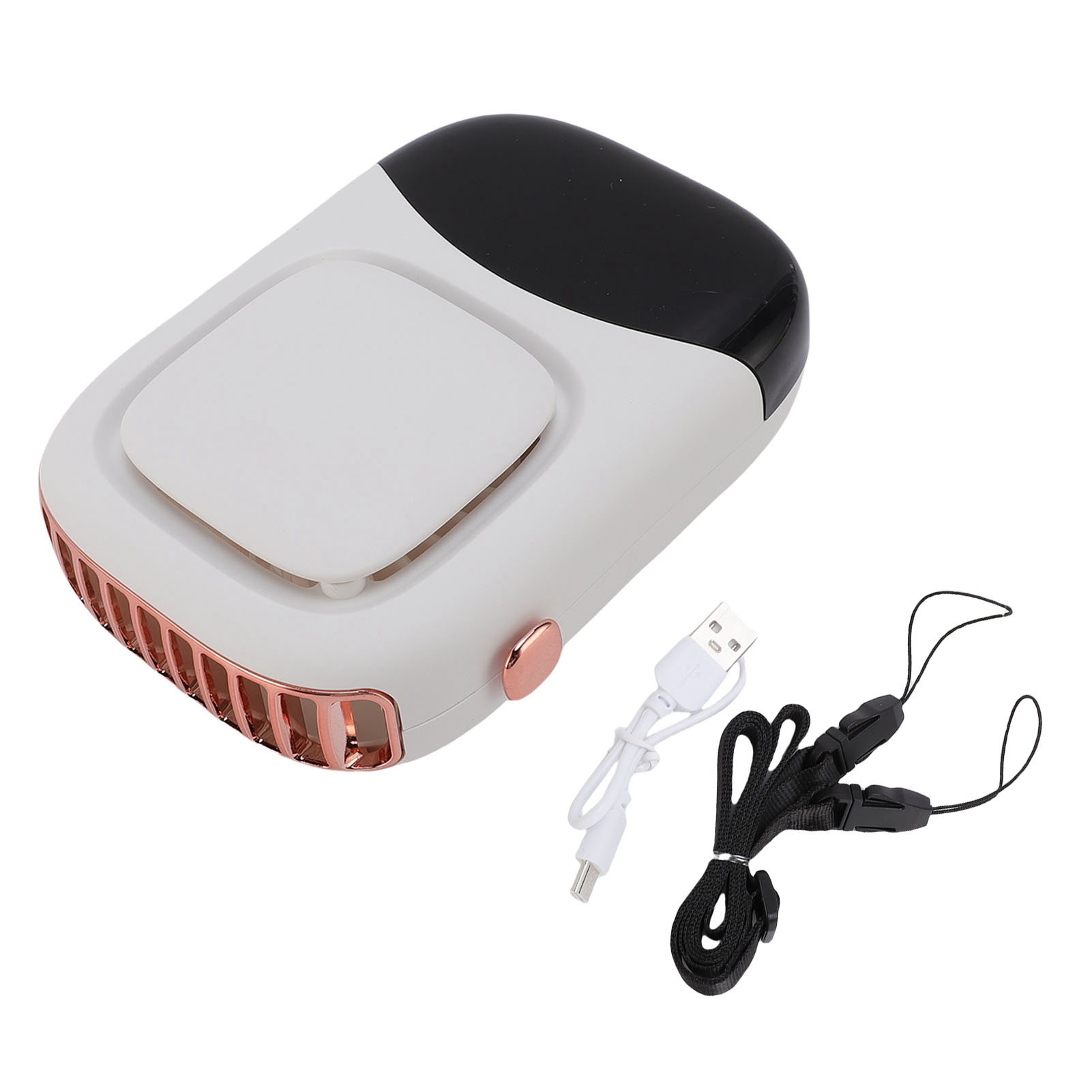 Ventilateur De Cou À Suspension, Puissant Et Rechargeable Par Usb, Longue Autonomie (blanc)