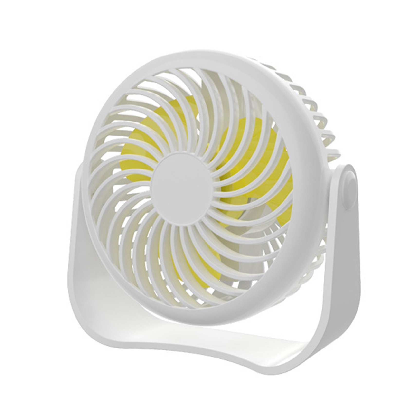 Ventilateur De Bureau Avec Batterie Intégrée, Idéal Pour Les Chambres D'Étudiants Et Les Bureaux (blanc), 140 X 140 X 60 Mm