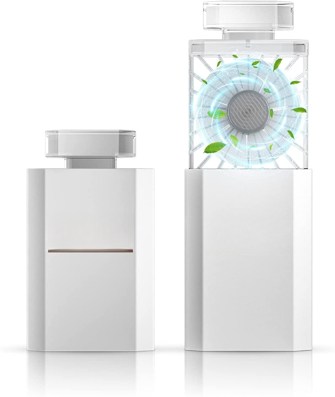 Ventilateur Portable Avec Disques Parfumés, Mini Silencieux Rétractable Rechargeable 3 Vitesses, Idéal Bureau Voyages École Maquillage Maison (blanc)