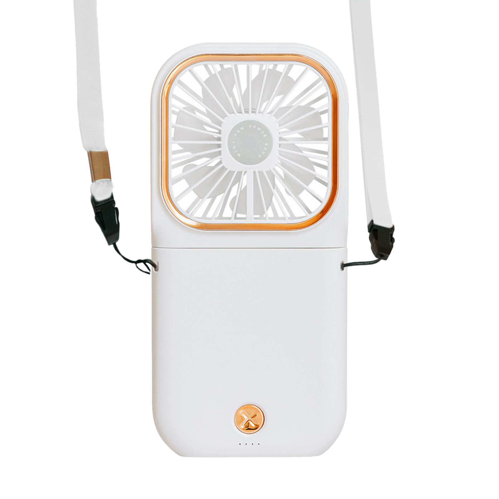 Ventilateur Pliable Portable, Tour De Cou/à Main (blanc)