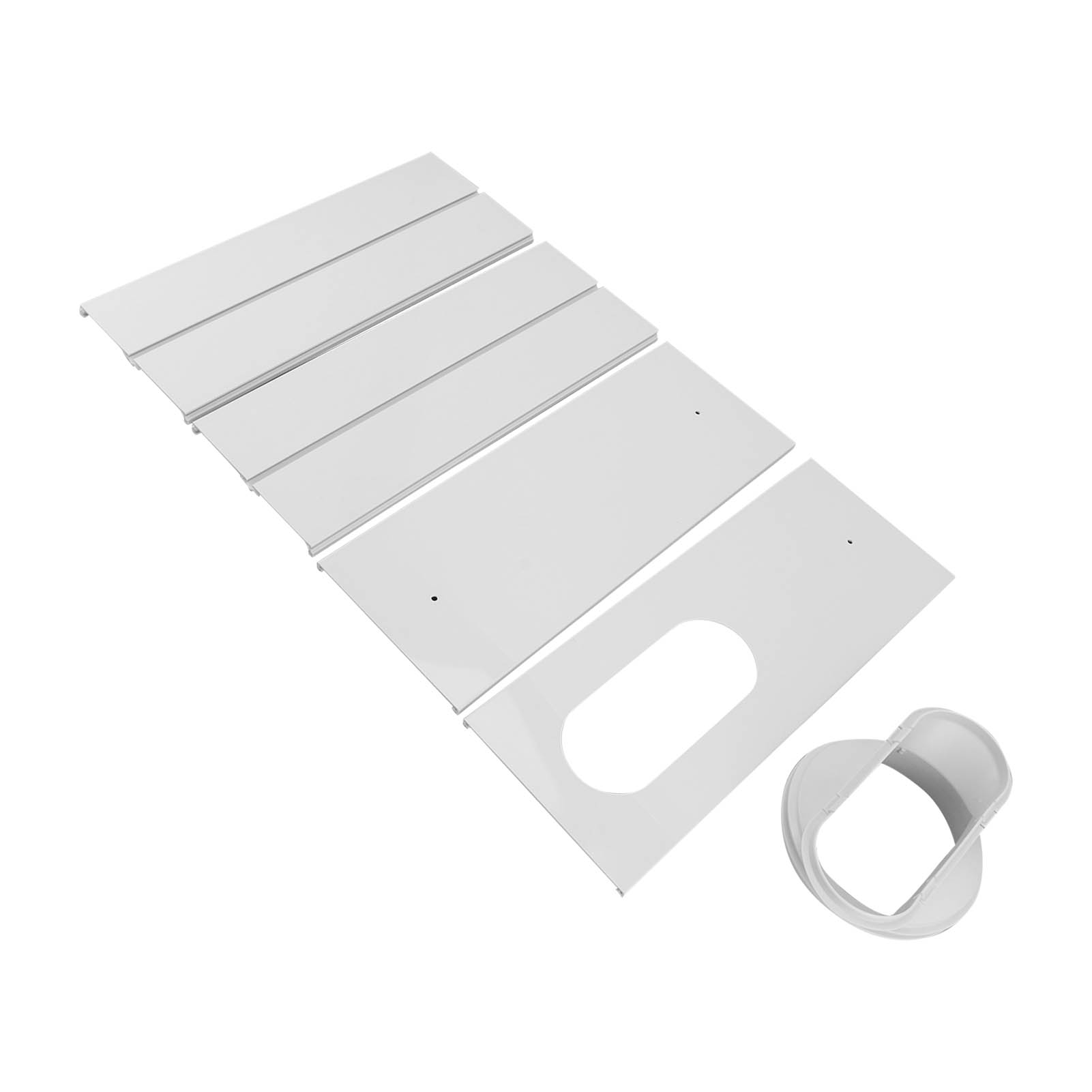 Pvc-fensterlüftungsset Für Klimaanlagen, Einfache Montage, Ohne Dichtungen, Universell Und Verstellbar. Fensterzubehör Für Klimaanlagen Mit 4 Paneelen Für 140 Cm Breite Fenster.