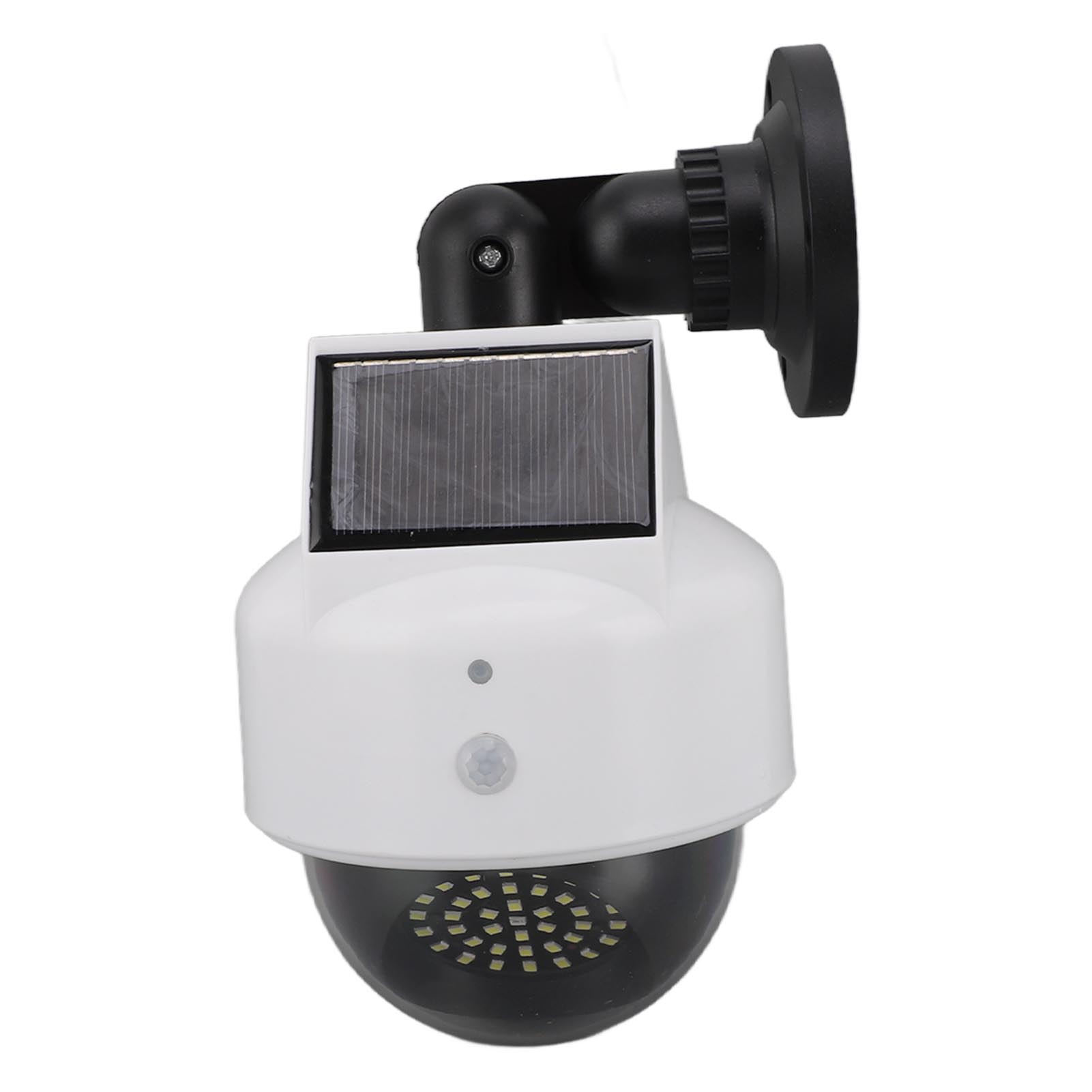 Attrappe Einer Solarbetriebenen Außenkamera Mit Blinkendem Rotem Led-licht Für Den Innen- Und Außenbereich.