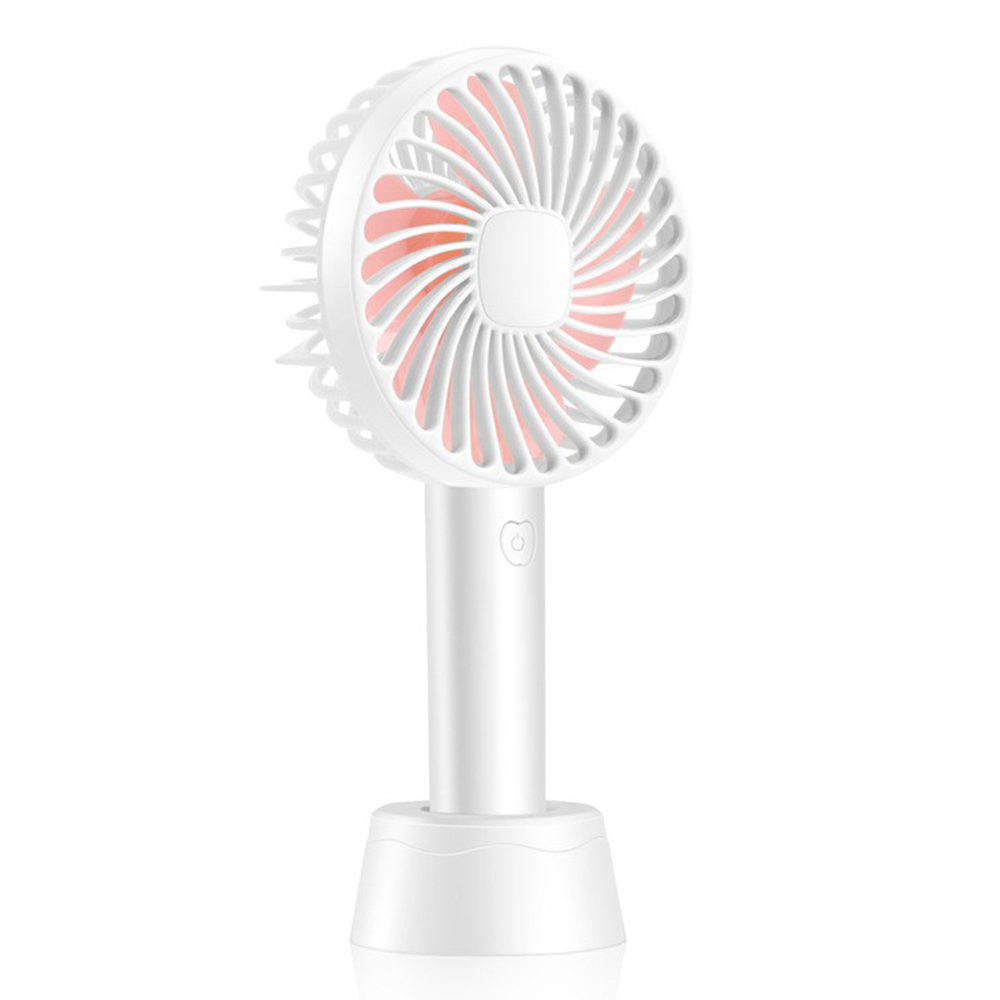 Ventilateur Portable Rechargeable Usb 1200 Mah, Mini Ventilateur De Poche À 3 Vitesses, Base Amovible (blanc)