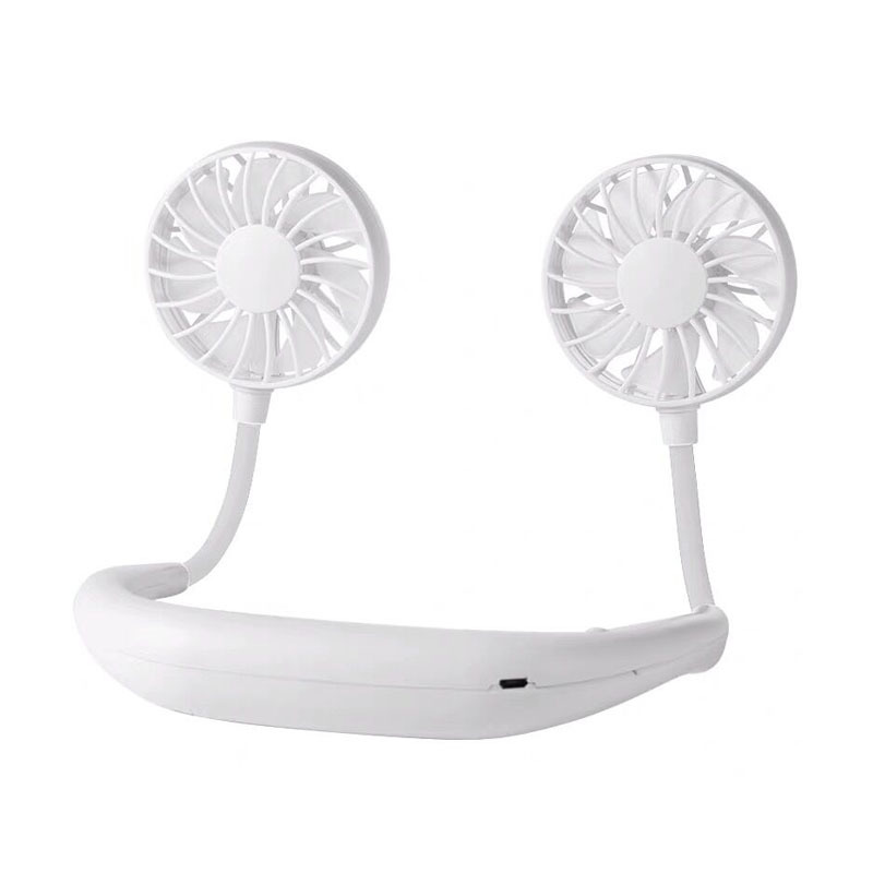 Ventilateur De Cou Silencieux Rechargeable Usb Pour Étudiants, Portable Et Compact, Idéal Pour Les Petits Cadeaux, Blanc Classique.
