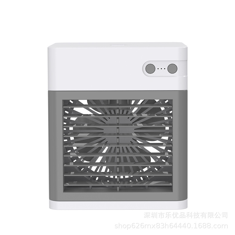 Mini Climatiseur De Bureau Usb Humidificateur Avec Brumisateur D'Eau Et Ventilateur De Refroidissement, Blanc, Batterie 2000 Mah
