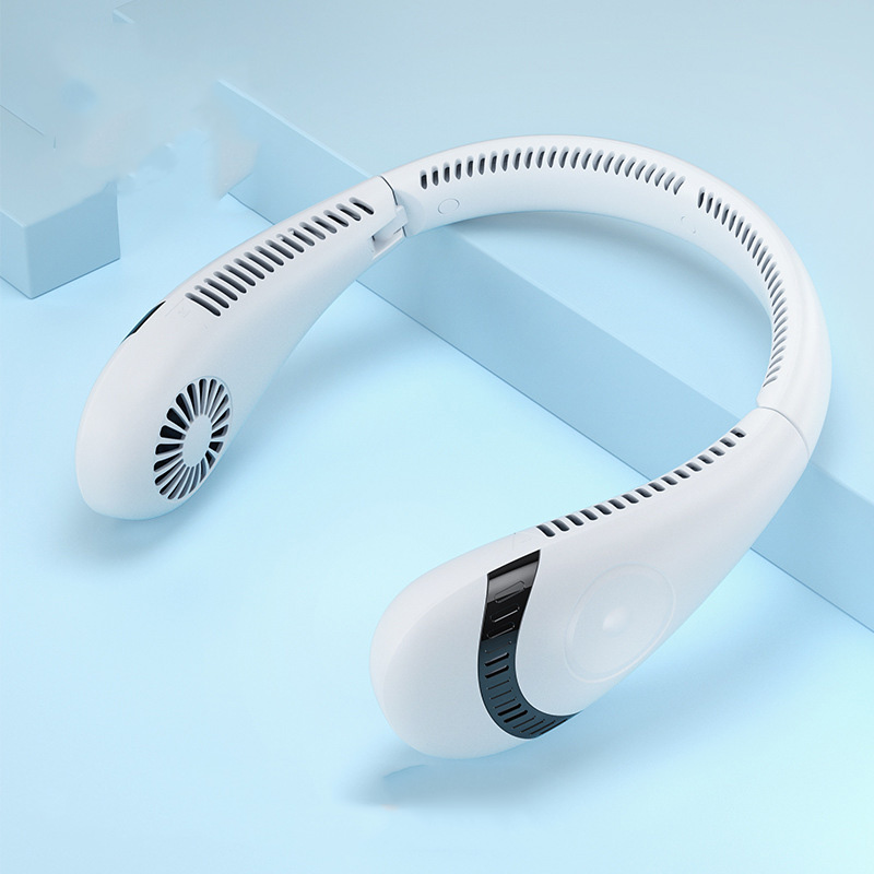 Ventilateur De Cou Suspendu Sans Pales, Usb, Haute Ventilation, Rangement, Petit Format, Dôme Blanc