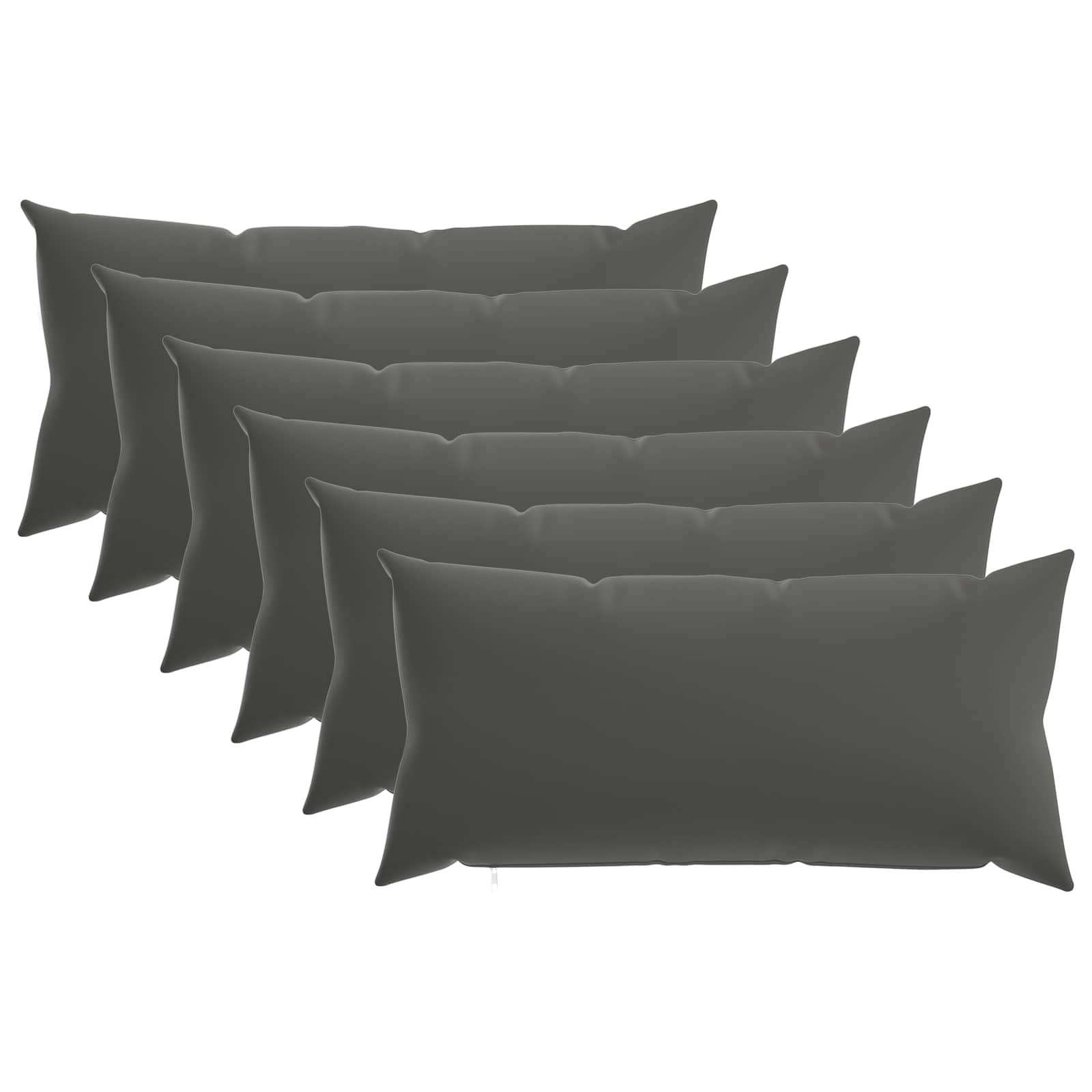 Kissen 6 Stk. Heerlen Anthrazit 40 X 80 Cm Polyester Vidaxl