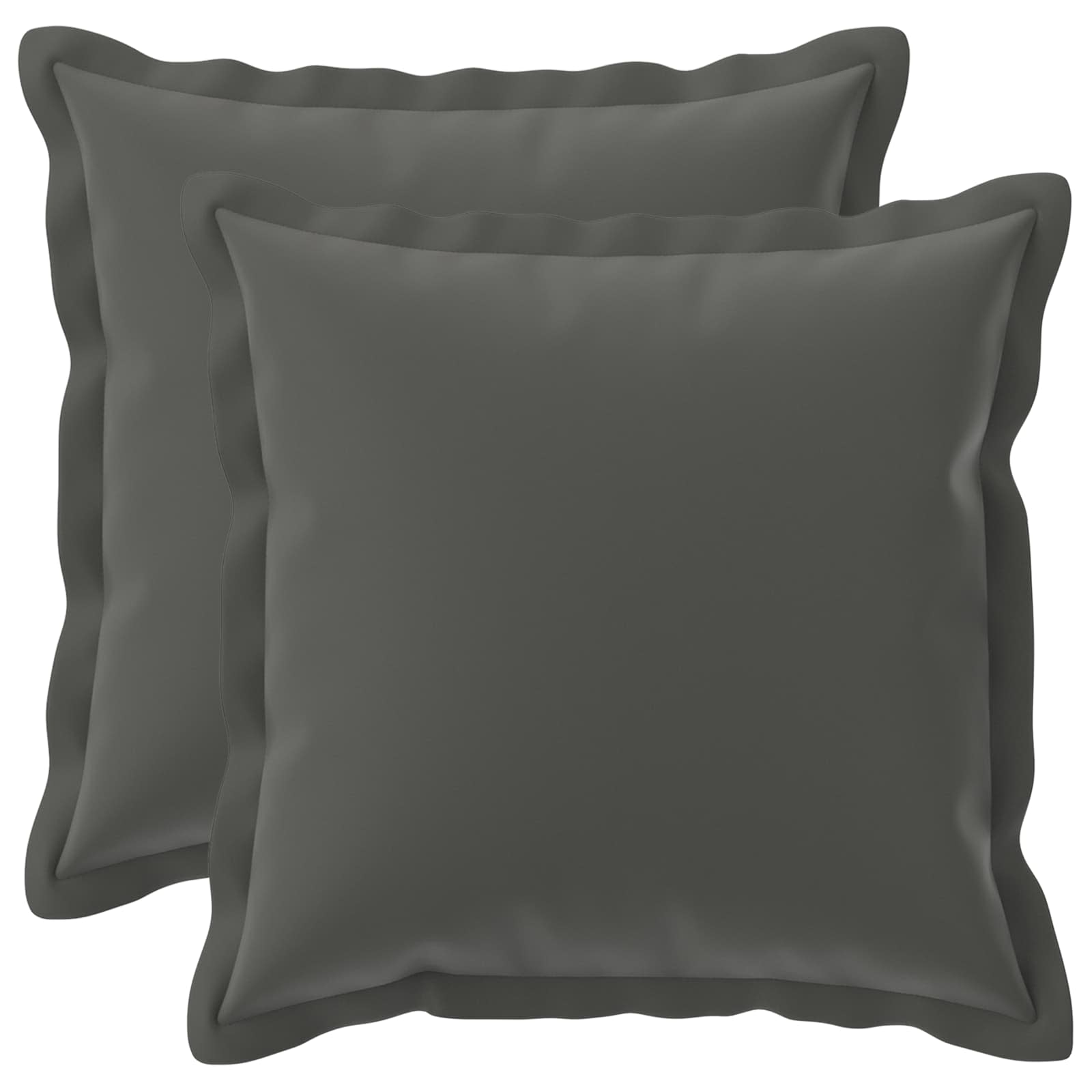 Kissen 2 Stk. Houten Anthrazit 50 X 50 Cm Polyester Vidaxl