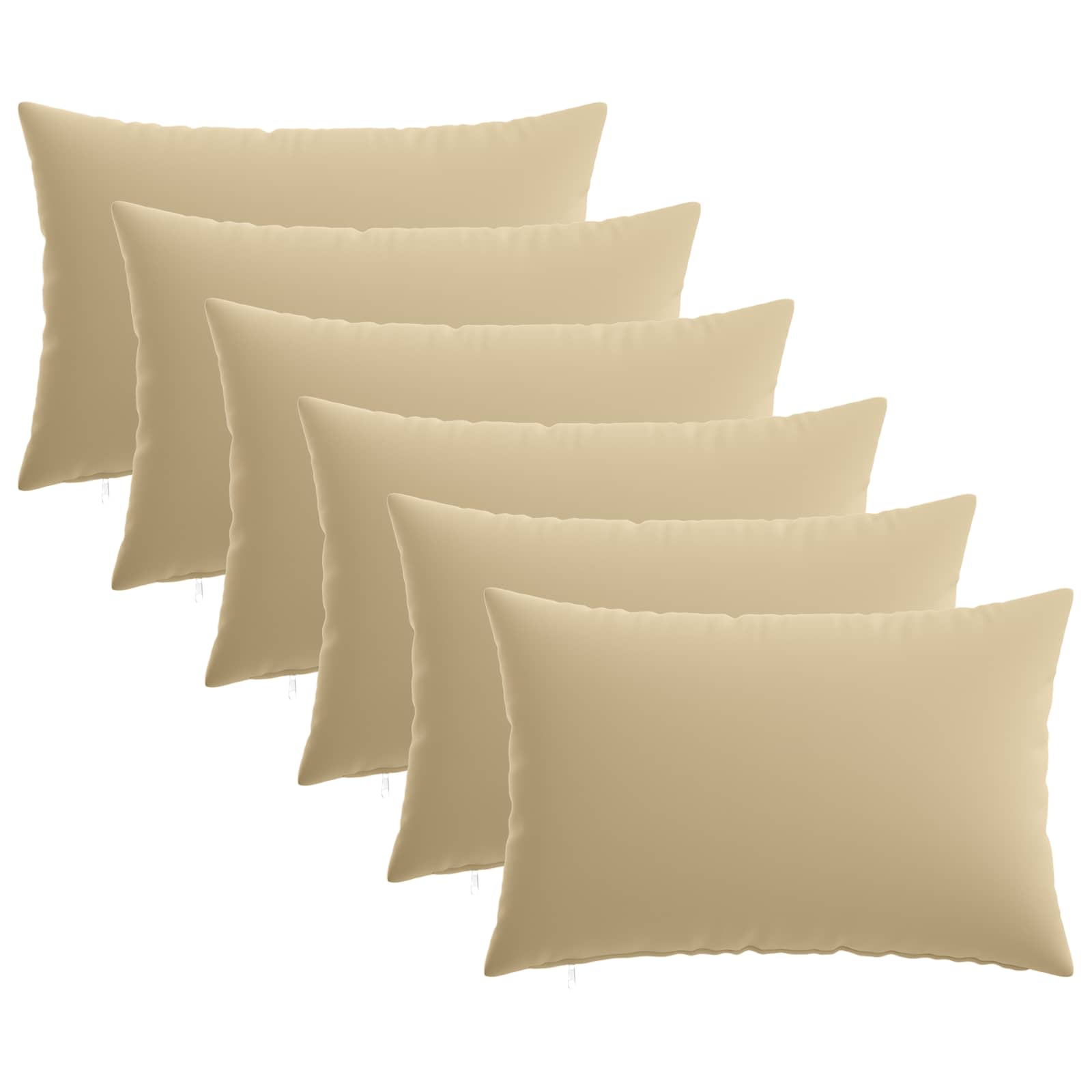 Kissen 6 Stk. Heerlen Beige 40 X 60 Cm Polyester Vidaxl