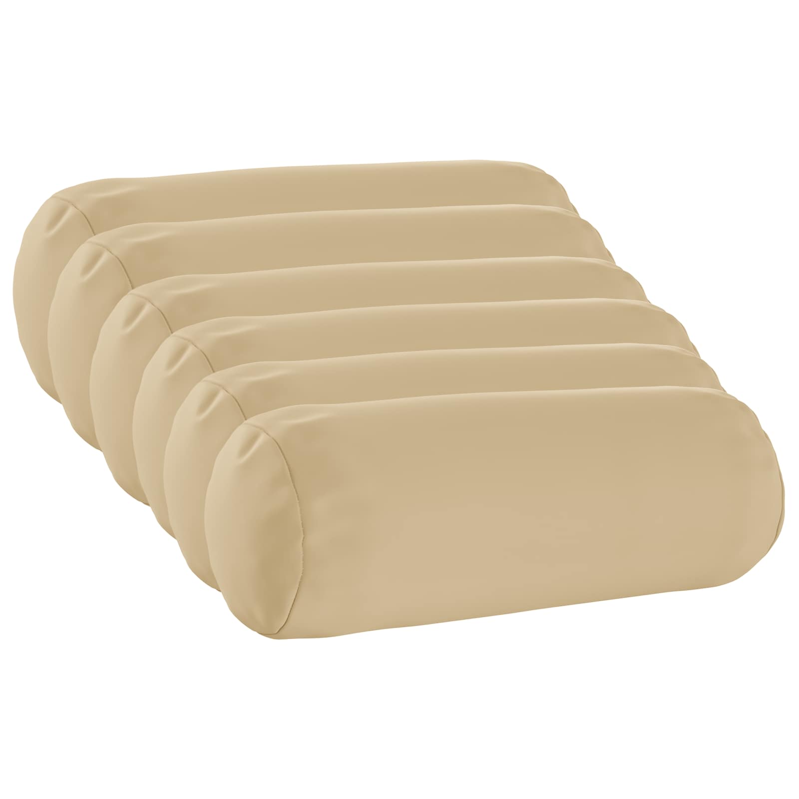Kissen 6 Stk. Heerlen Beige Ø 15 X 40 Cm Polyester Vidaxl