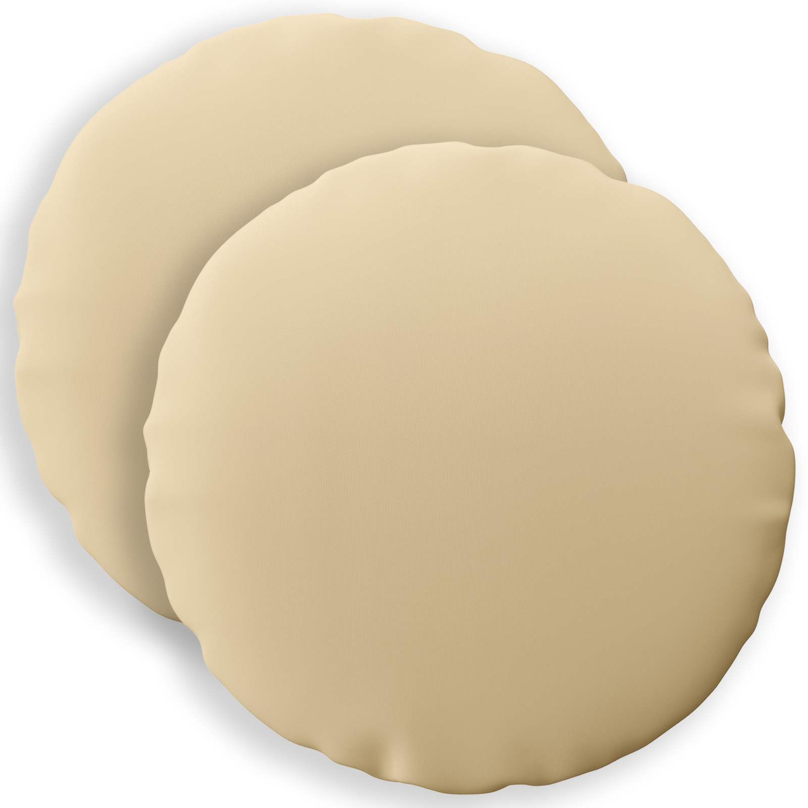 Kissen 2 Stk. Heerlen Beige Ø 60 Cm Polyester Vidaxl