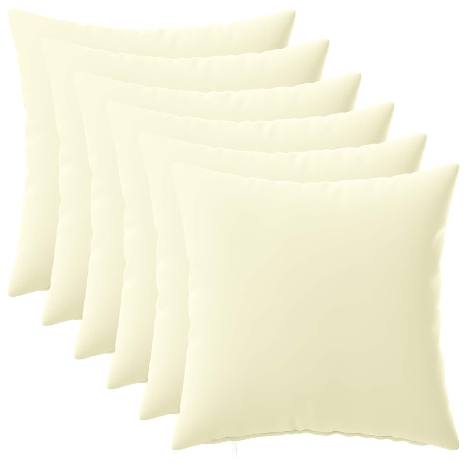 Kissen 6 Stk. Heerlen Creme 30 X 30 Cm Polyester Vidaxl