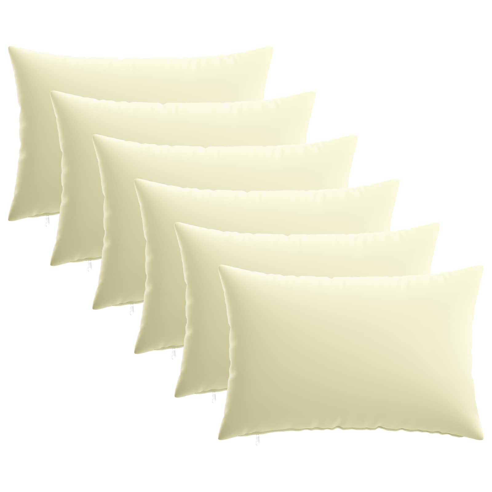 Kissen 6 Stk. Heerlen Creme 30 X 50 Cm Polyester Vidaxl