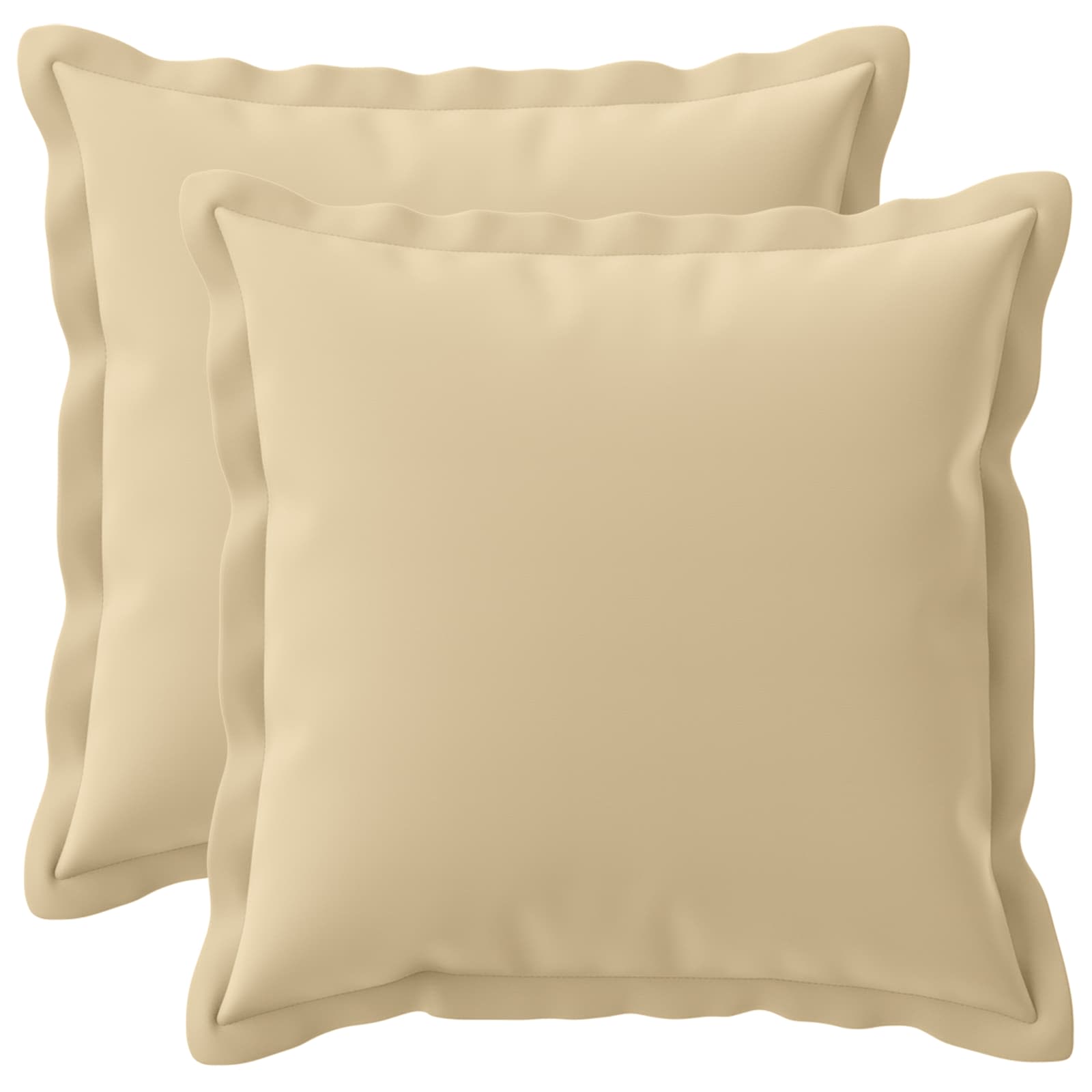 Kissen 2 Stk. Houten Beige 50 X 50 Cm Polyester Vidaxl
