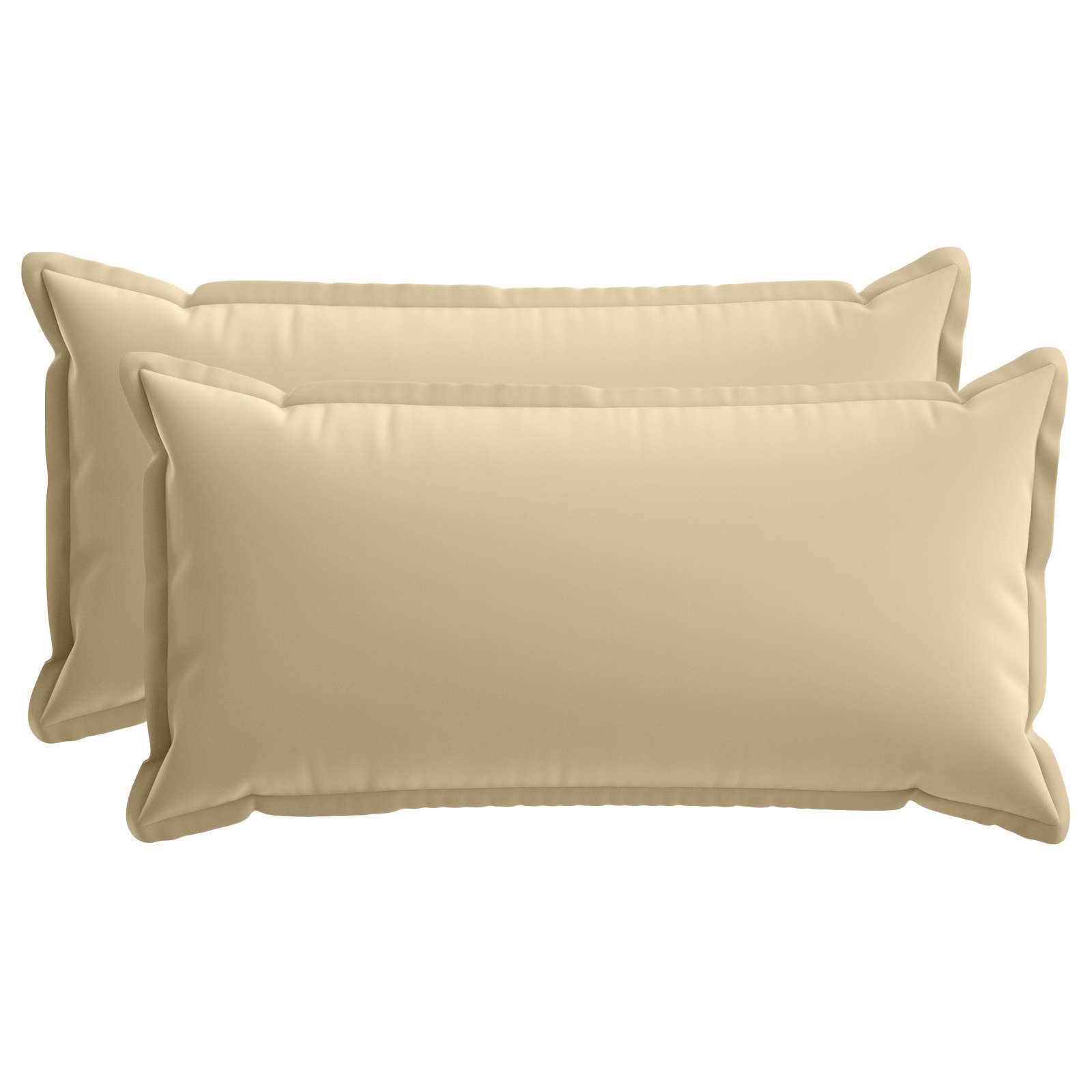 Kissen 2 Stk. Houten Beige 40 X 80 Cm Polyester Vidaxl