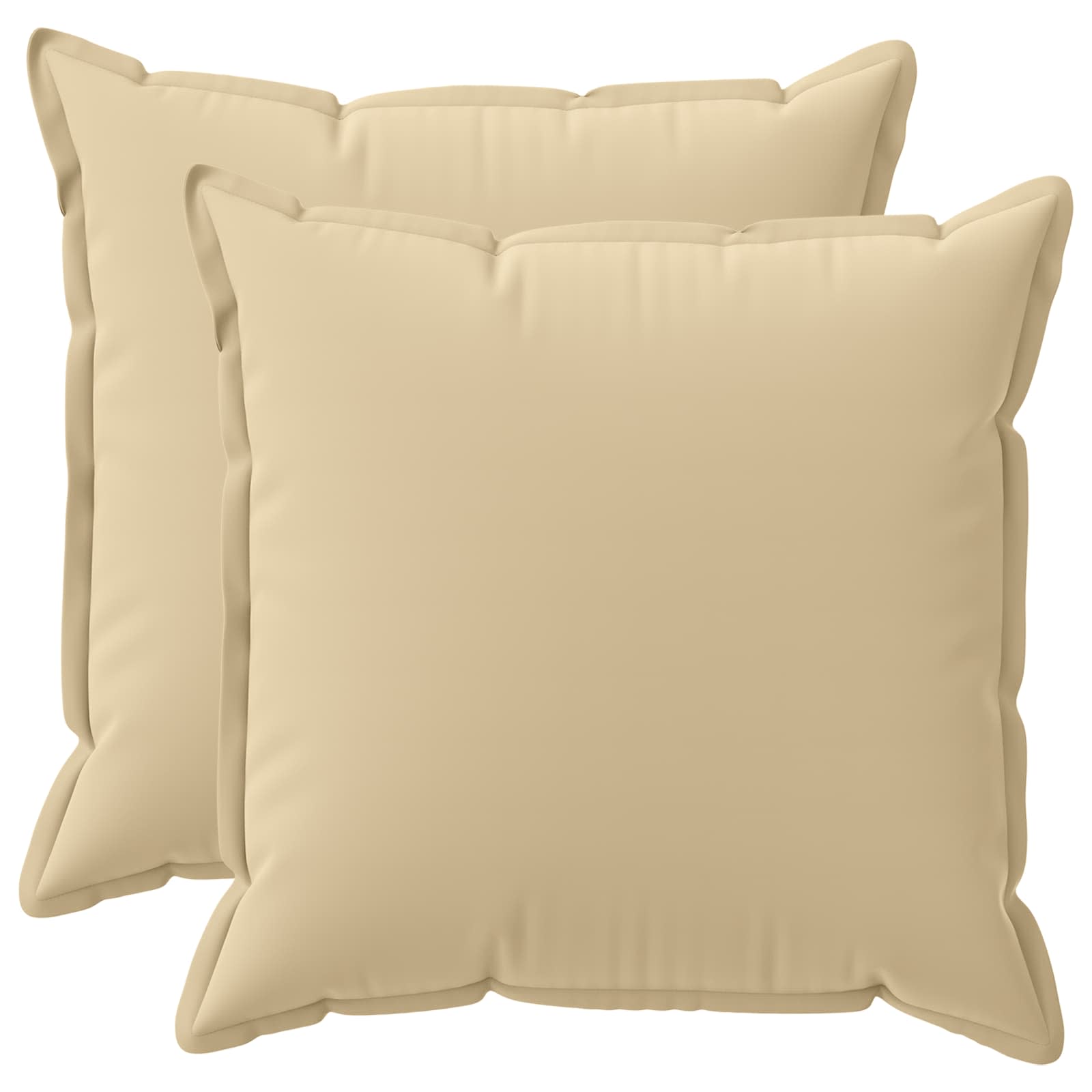 Kissen 2 Stk. Houten Beige 65 X 65 Cm Polyester Vidaxl