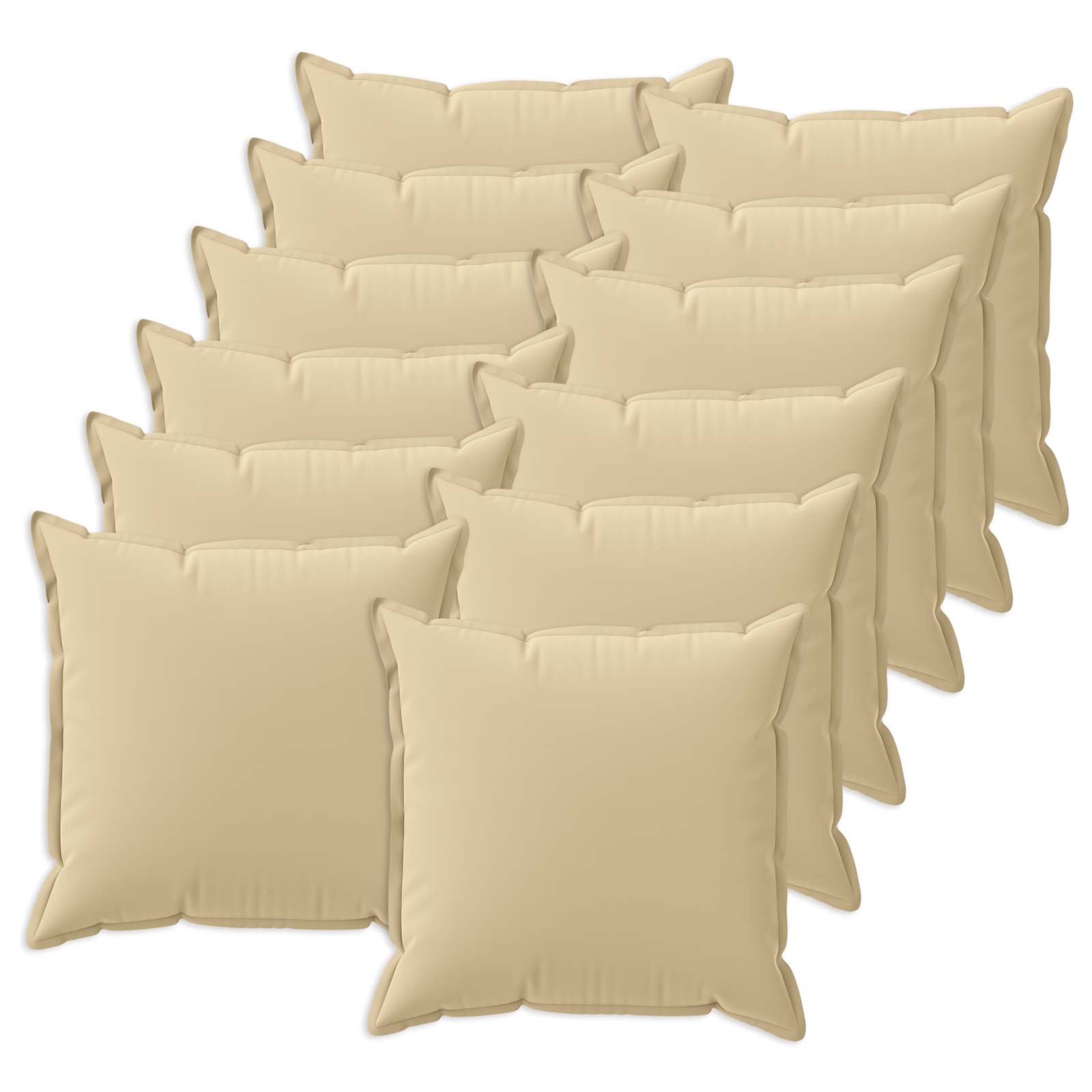 Kissen 12 Stk. Houten Beige 50 X 50 Cm Polyester Vidaxl