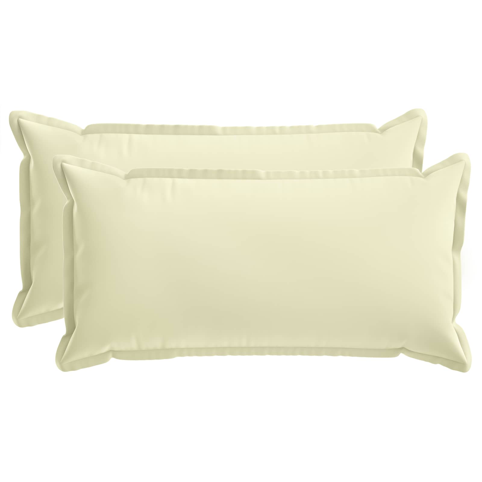 Kissen 2 Stk. Houten Creme 40 X 80 Cm Polyester Vidaxl