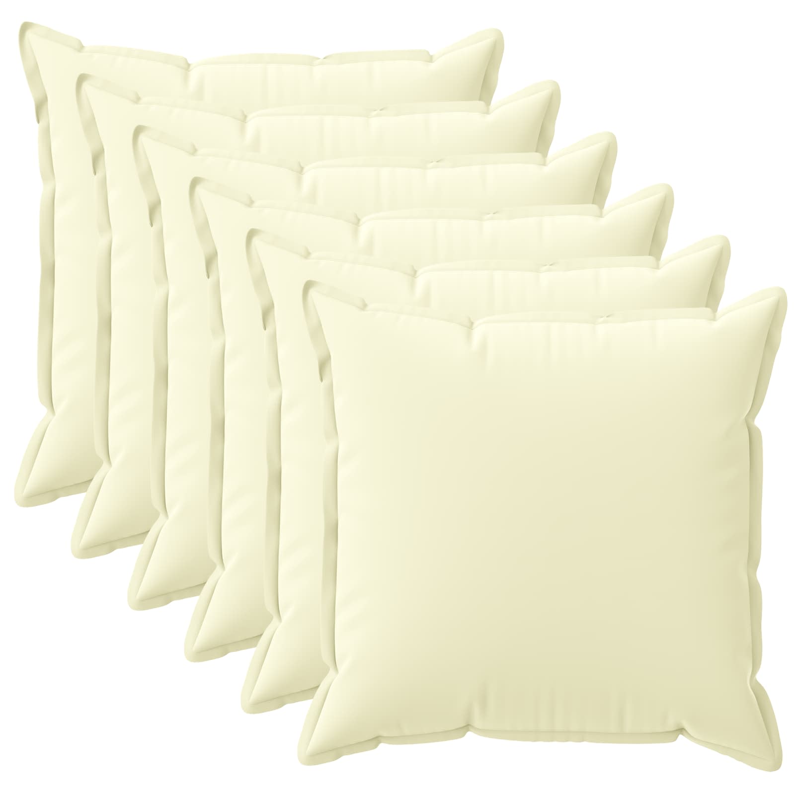 Kissen 6 Stk. Houten Creme 45 X 45 Cm Polyester Vidaxl