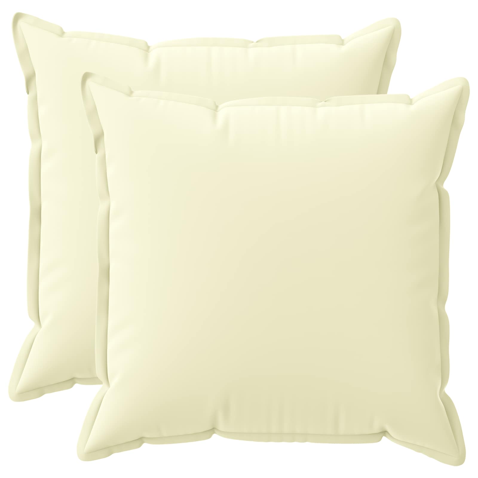 Kissen 2 Stk. Houten Creme 65 X 65 Cm Polyester Vidaxl