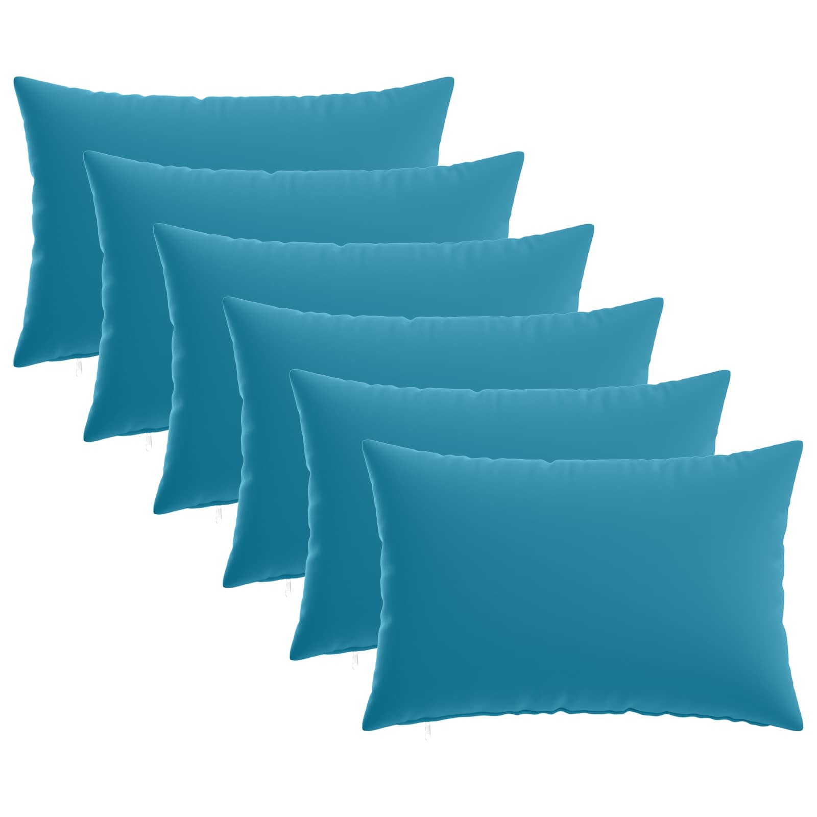 Kissen 6 Stk. Heerlen Himmelblau 30 X 50 Cm Polyester Vidaxl