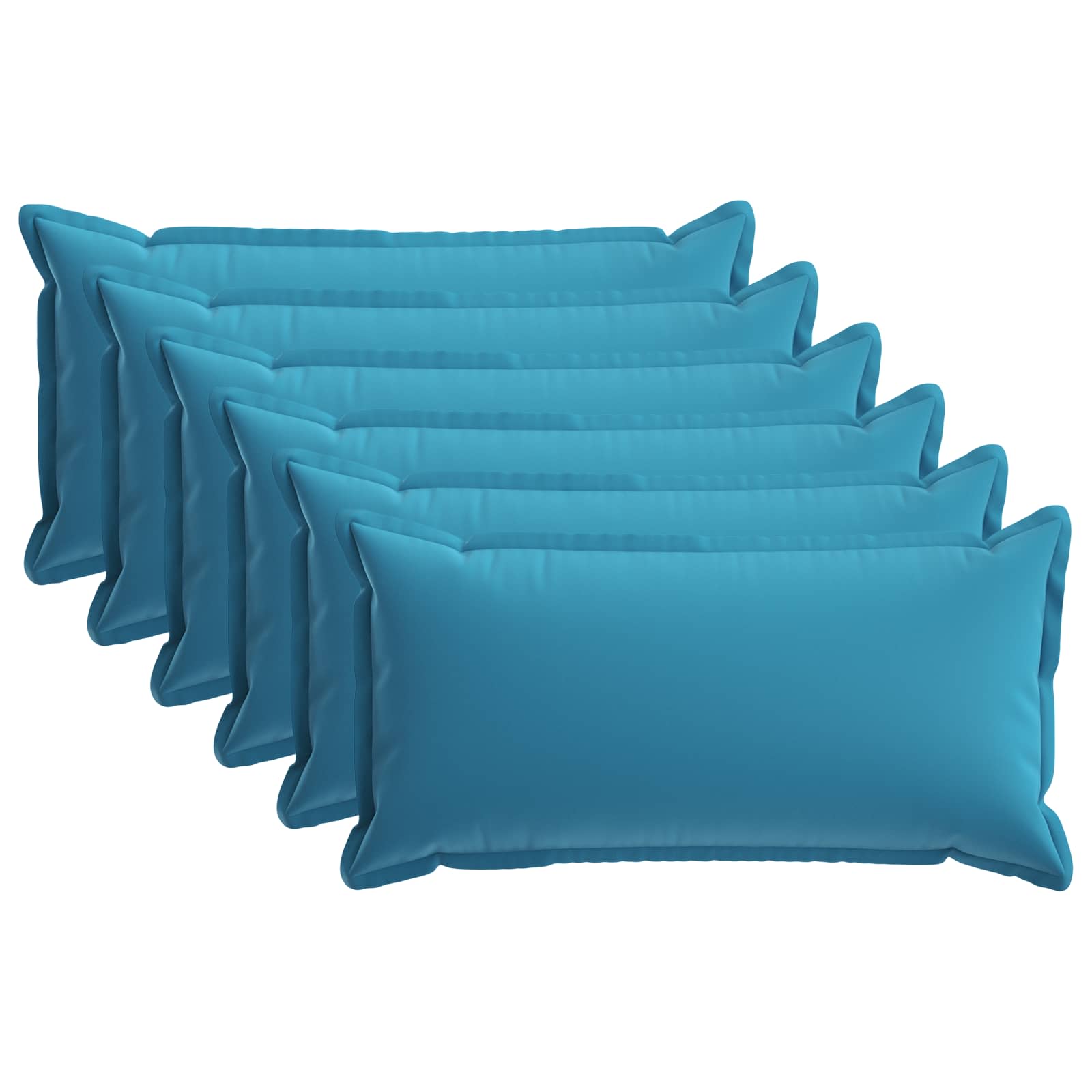 Kissen 6 Stk. Houten Himmelblau 40 X 80 Cm Polyester Vidaxl