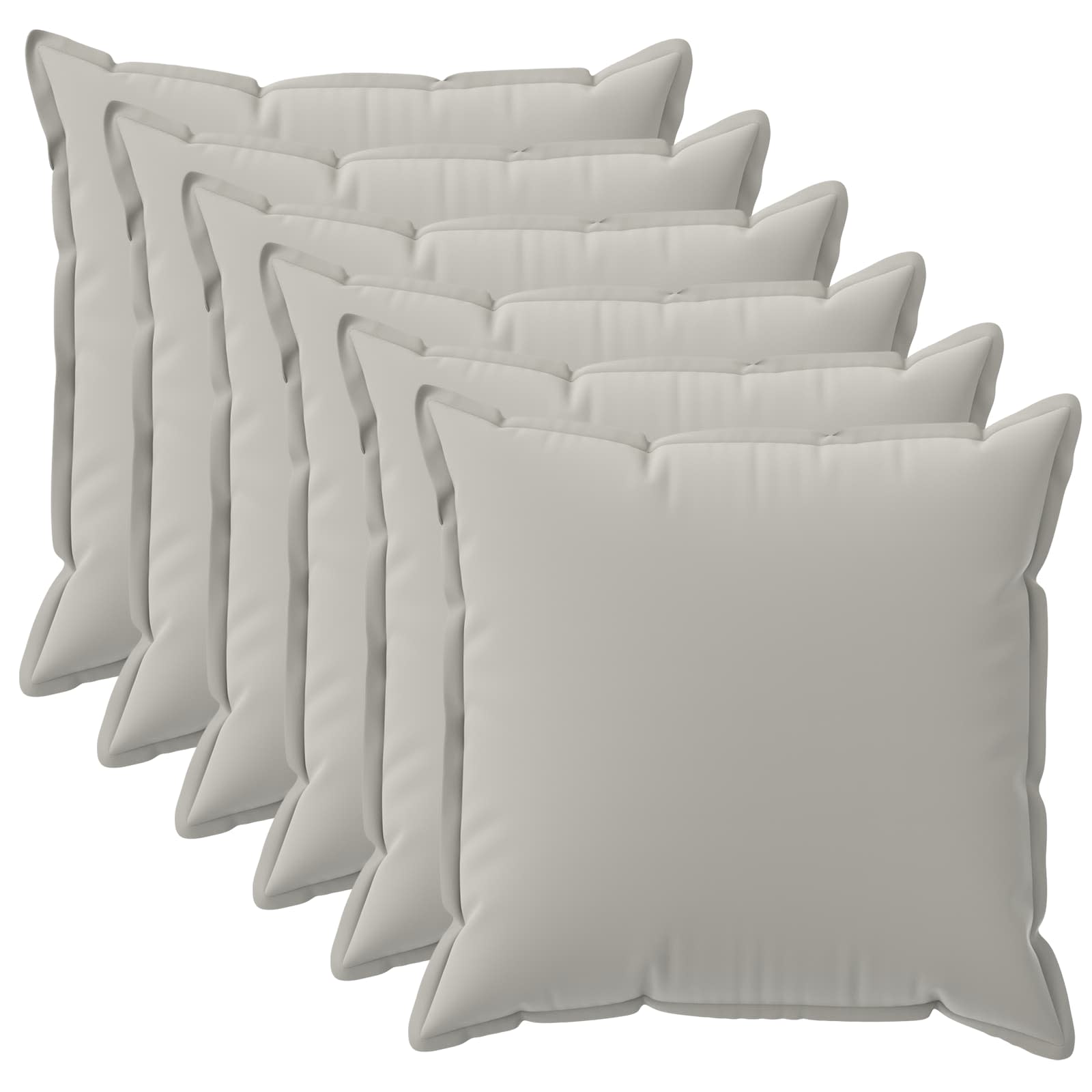 Kissen 6 Stk. Houten Grau 40 X 40 Cm Polyester Vidaxl