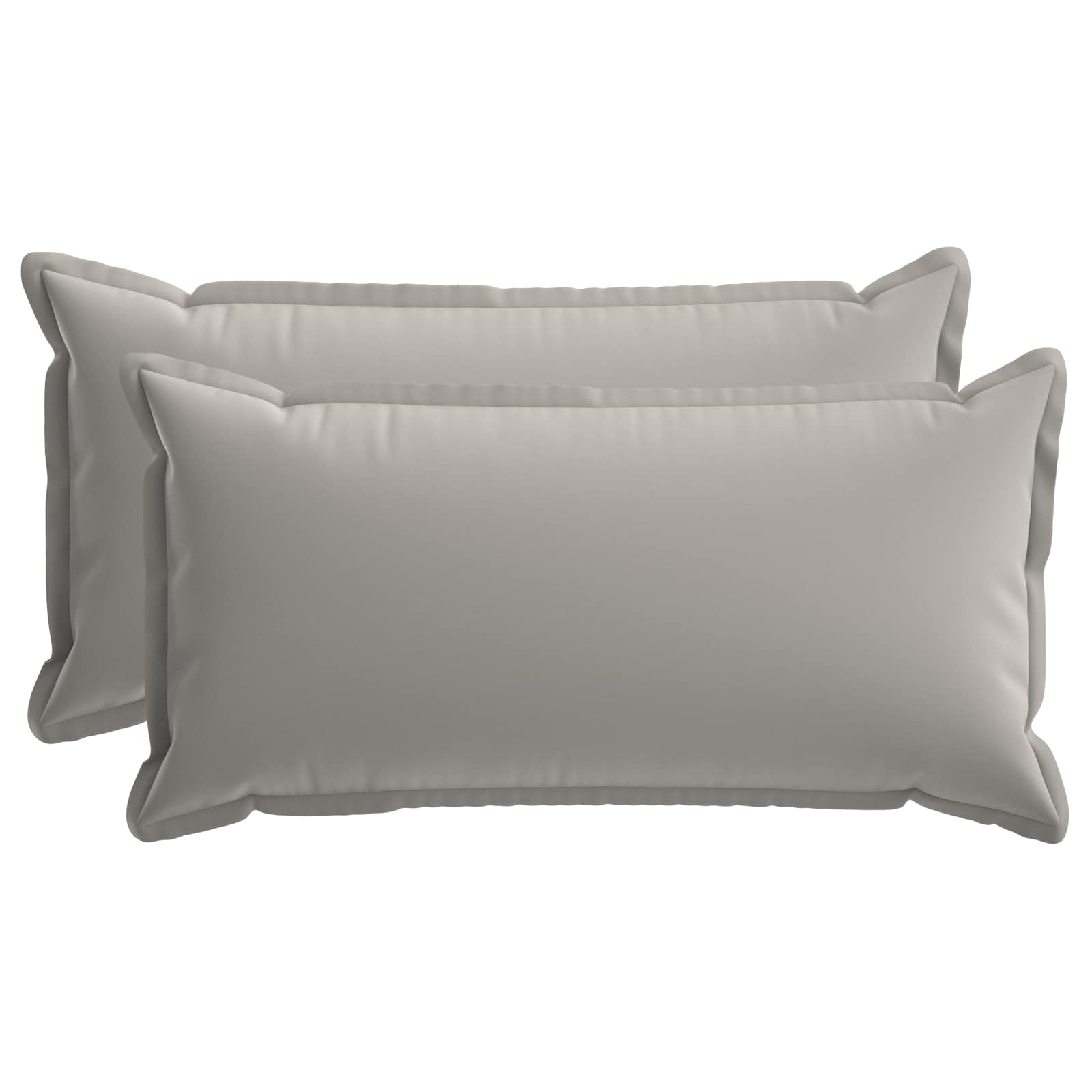 Kissen 2 Stk. Houten Grau 40 X 70 Cm Polyester Vidaxl