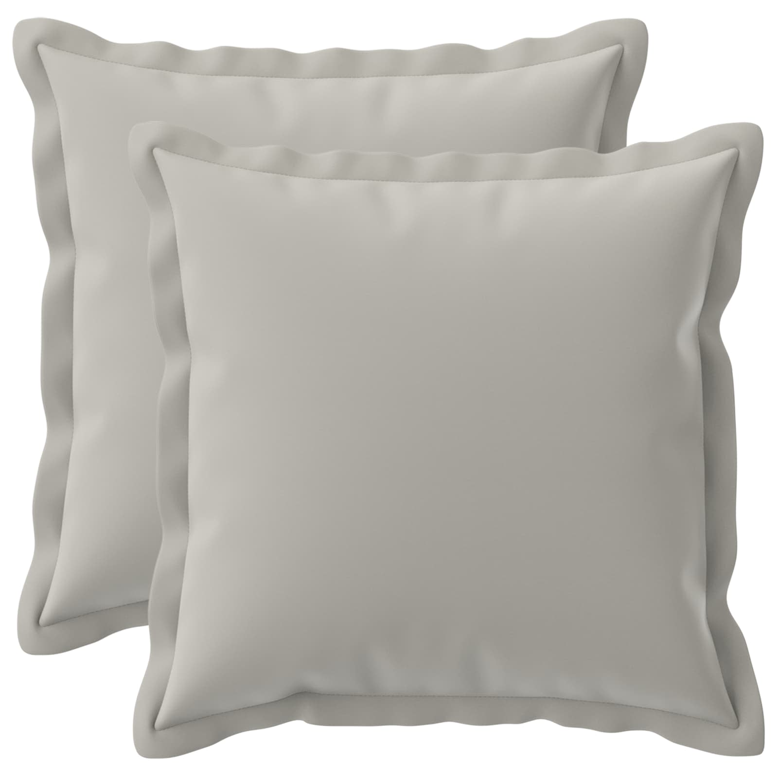 Kissen 2 Stk. Houten Grau 50 X 50 Cm Polyester Vidaxl