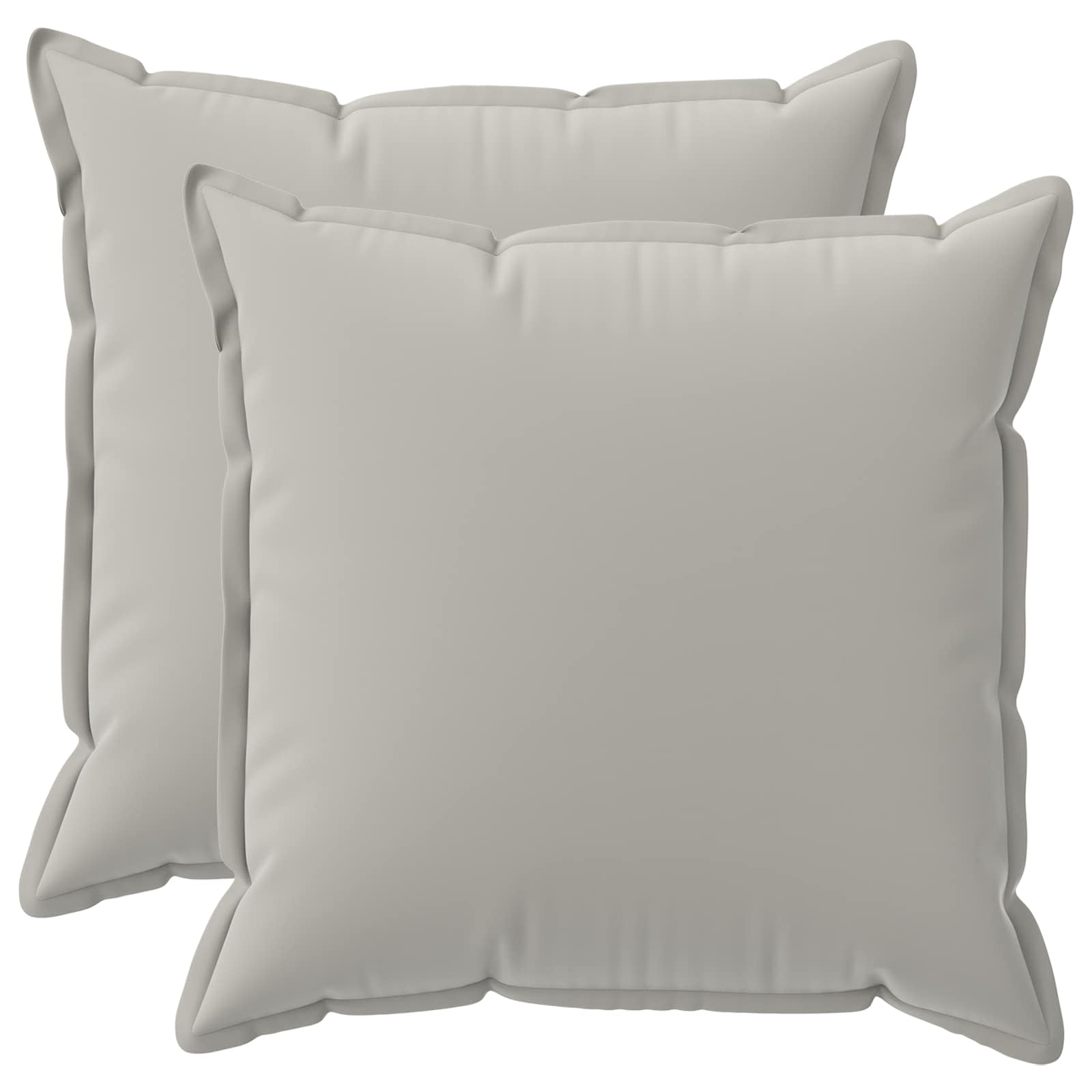Kissen 2 Stk. Houten Grau 80 X 80 Cm Polyester Vidaxl