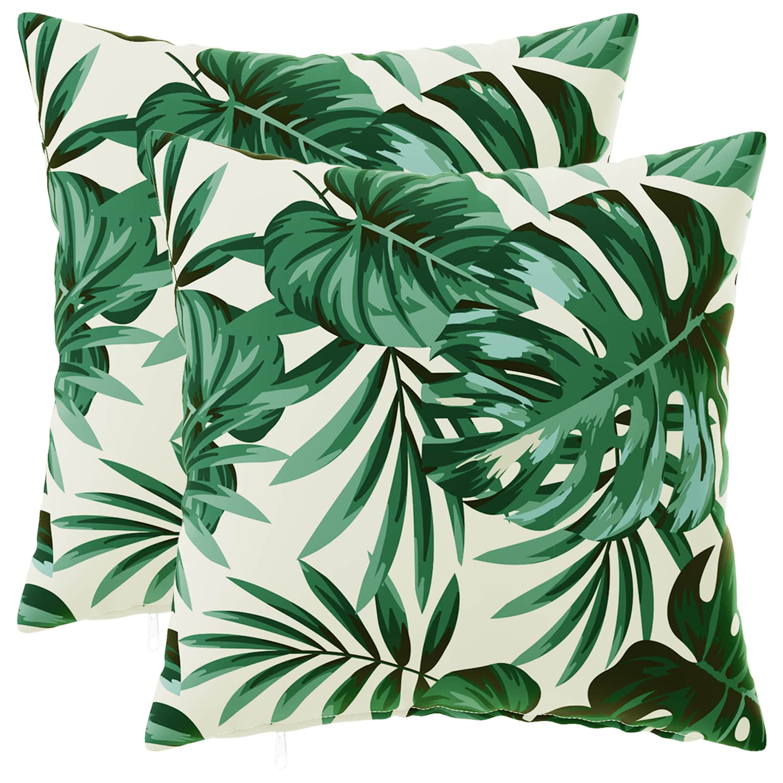 Kissen 2 Stk. Heerlen Blattmuster 50 X 50 Cm Polyester Vidaxl