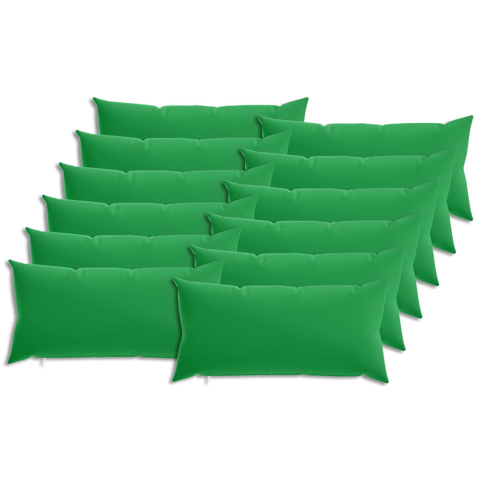 Kissen 12 Stk. Heerlen Grün 40 X 80 Cm Polyester Vidaxl