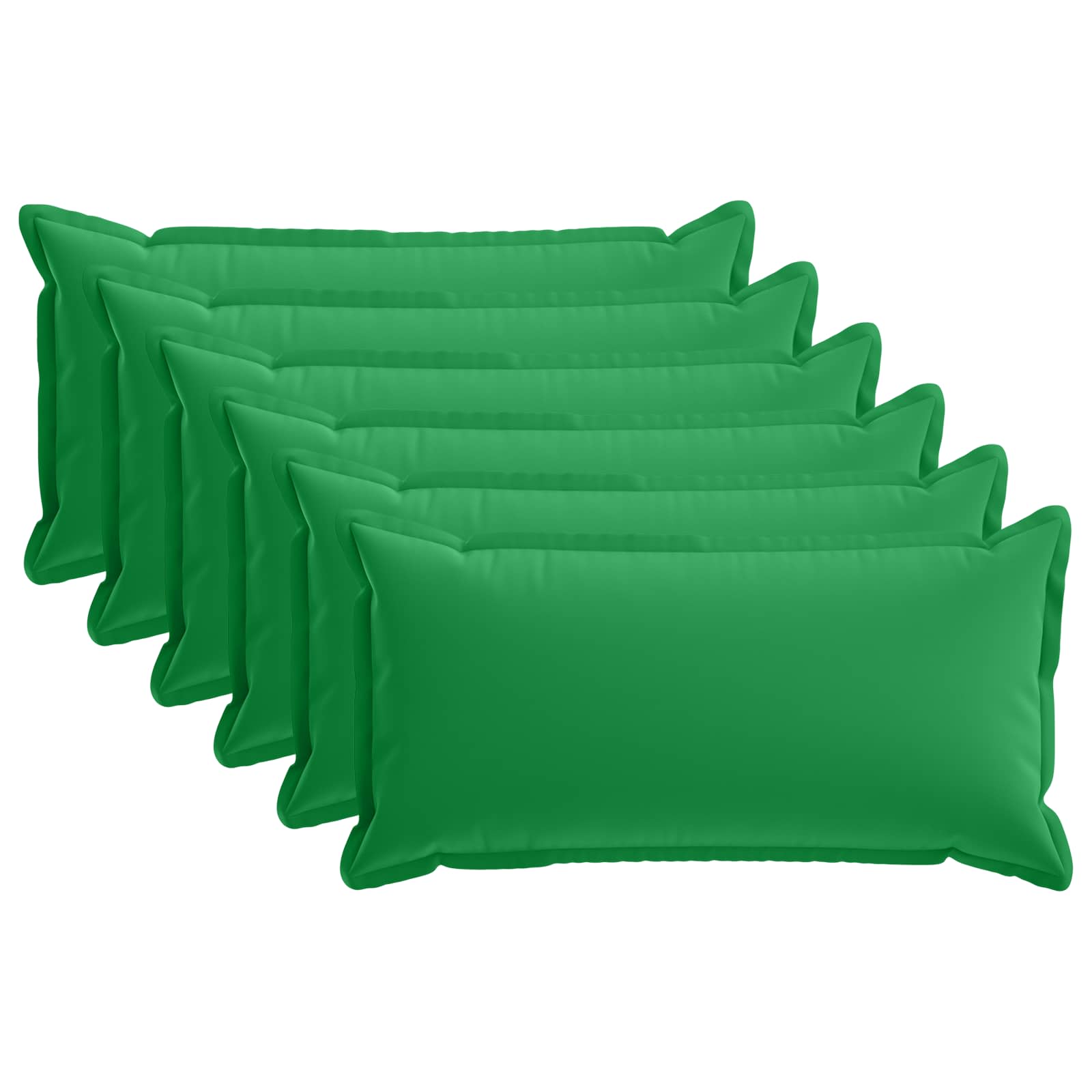 Kissen 6 Stk. Houten Grün 40 X 80 Cm Polyester Vidaxl