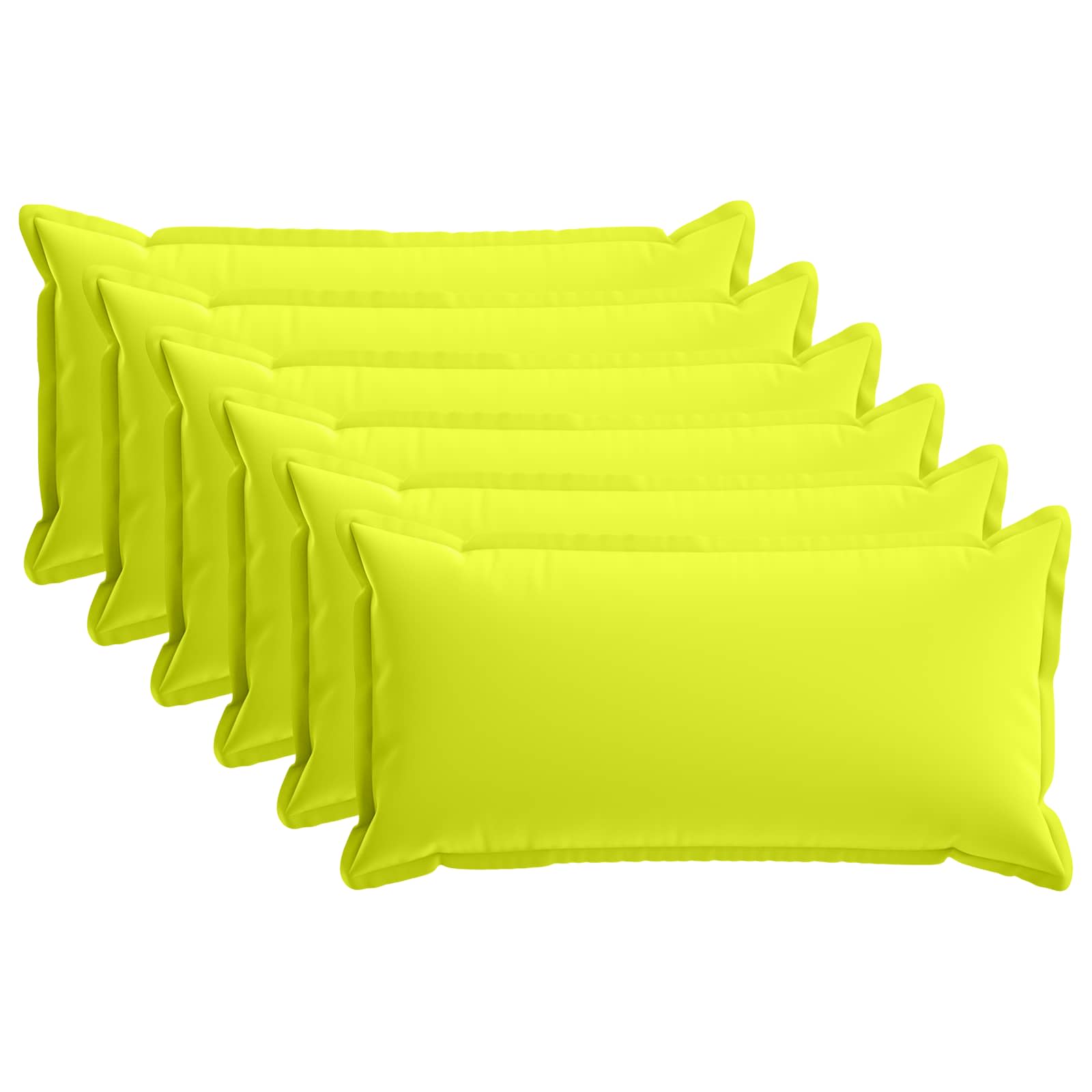 Kissen 6 Stk. Houten Hellgrün 40 X 80 Cm Polyester Vidaxl